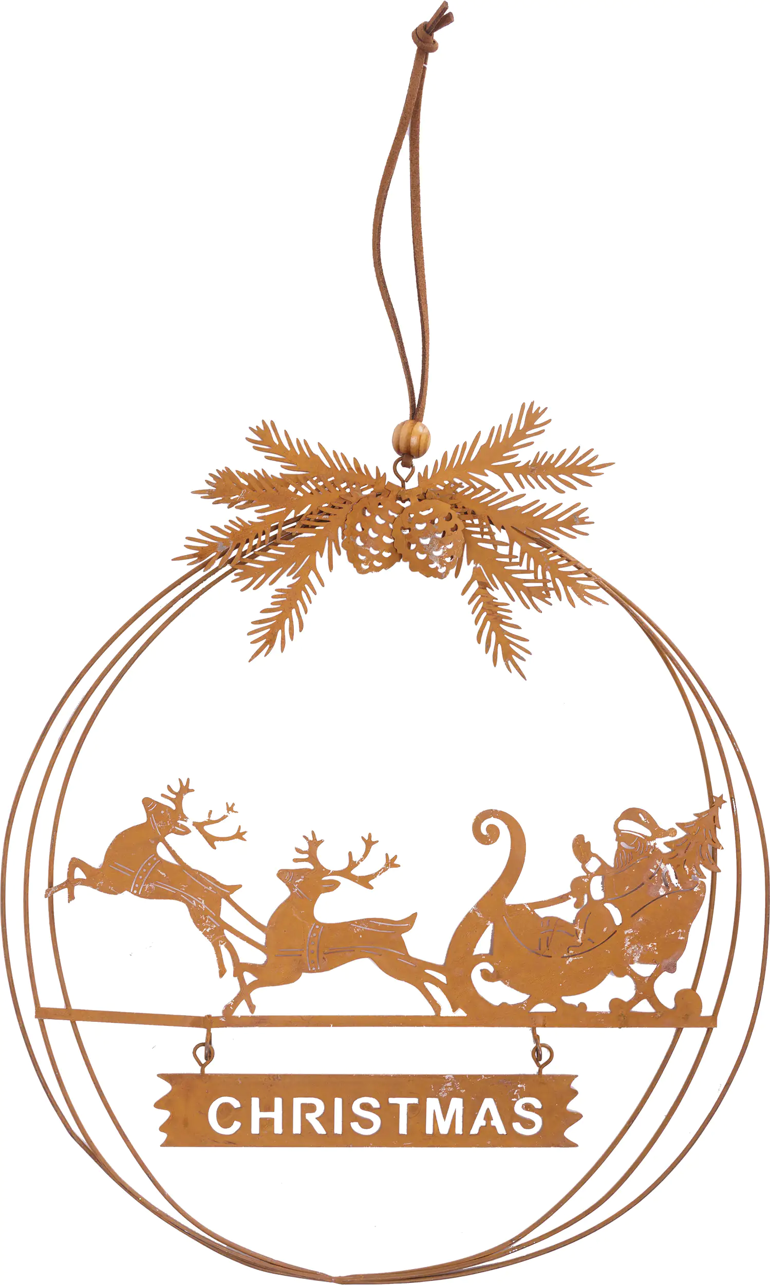 TrendLine Weihnachtsanhänger Metall Christmas Ø 24 cm rost TrendLine Weihnachtsanhänger Metall Christmas Ø 24 cm rost