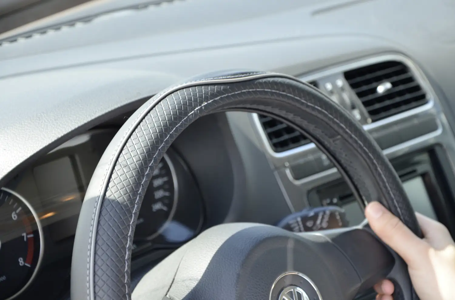 Cartrend Lenkradhülle Performance grau