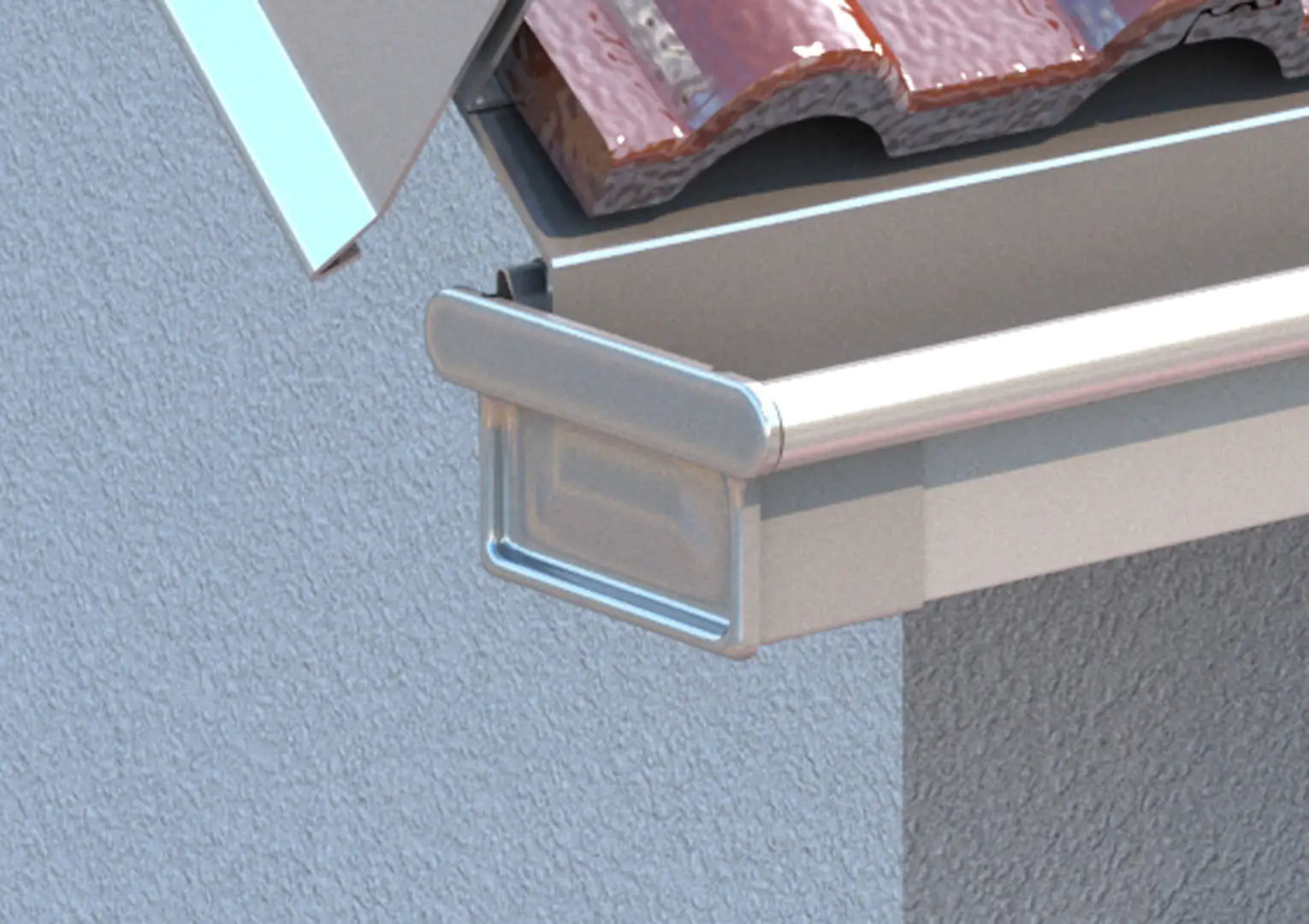 Sarei Alu-Kastenrinnenendstück links, RG 70 anthrazit