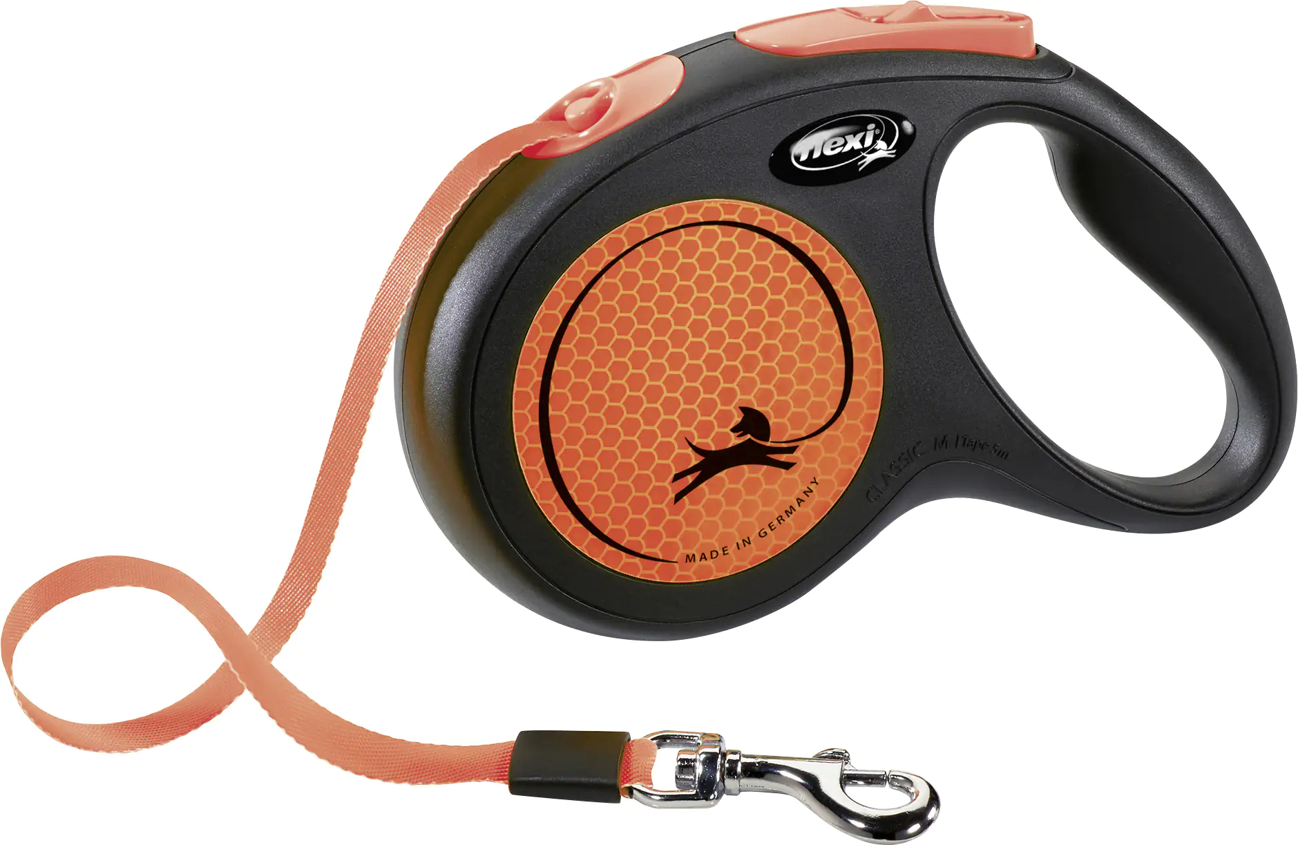 Flexi Hundeleine New Neon neon orange Gurt 5 m Flexi Hundeleine New Neon neon orange Gurt 5 m