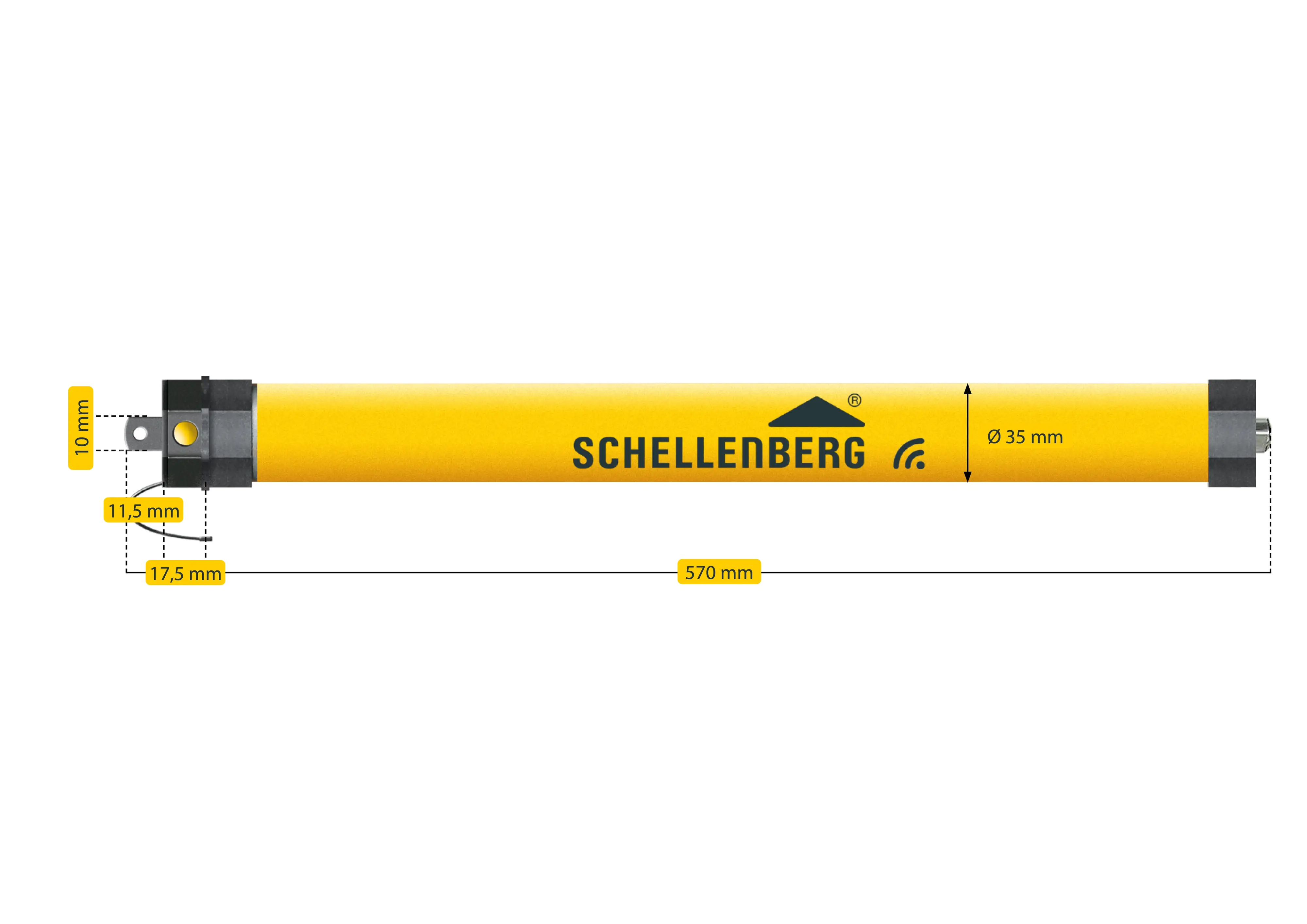 Schellenberg Funk-Rollladenmotor Mini Premium 10 Nm für 40 mm Achtkantwelle Schellenberg Funk-Rollladenmotor Mini Premium 10 Nm für 40 mm Achtkantwelle