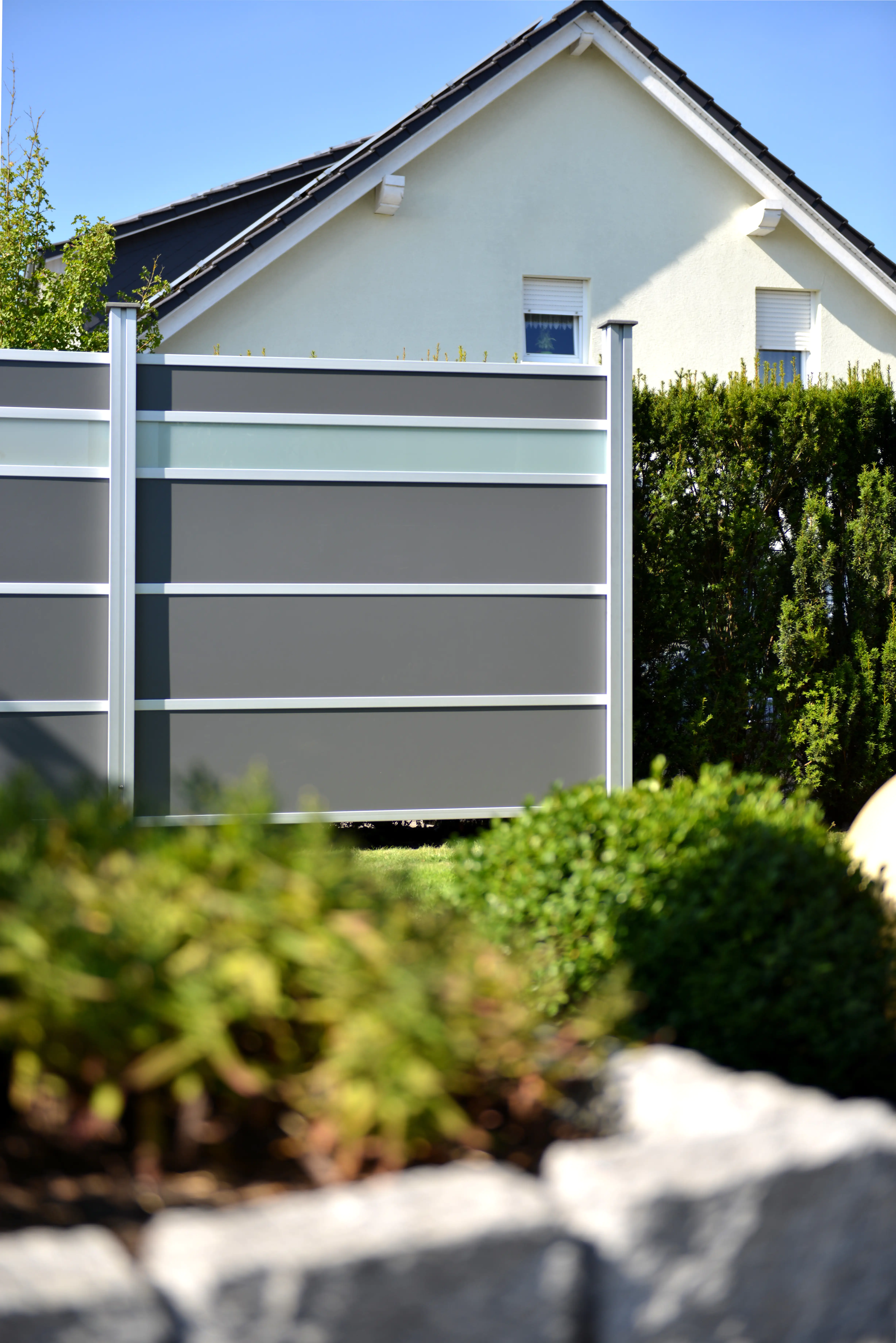 Osmo Sichtschutzelement HPL Elegance Grundelement Creativ, weiß