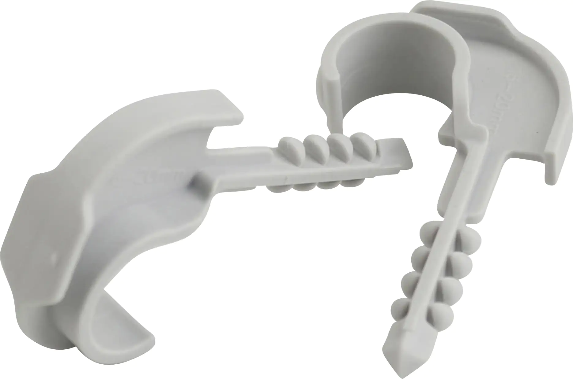 Einzelsteckschelle 16-20 mm grau 10x