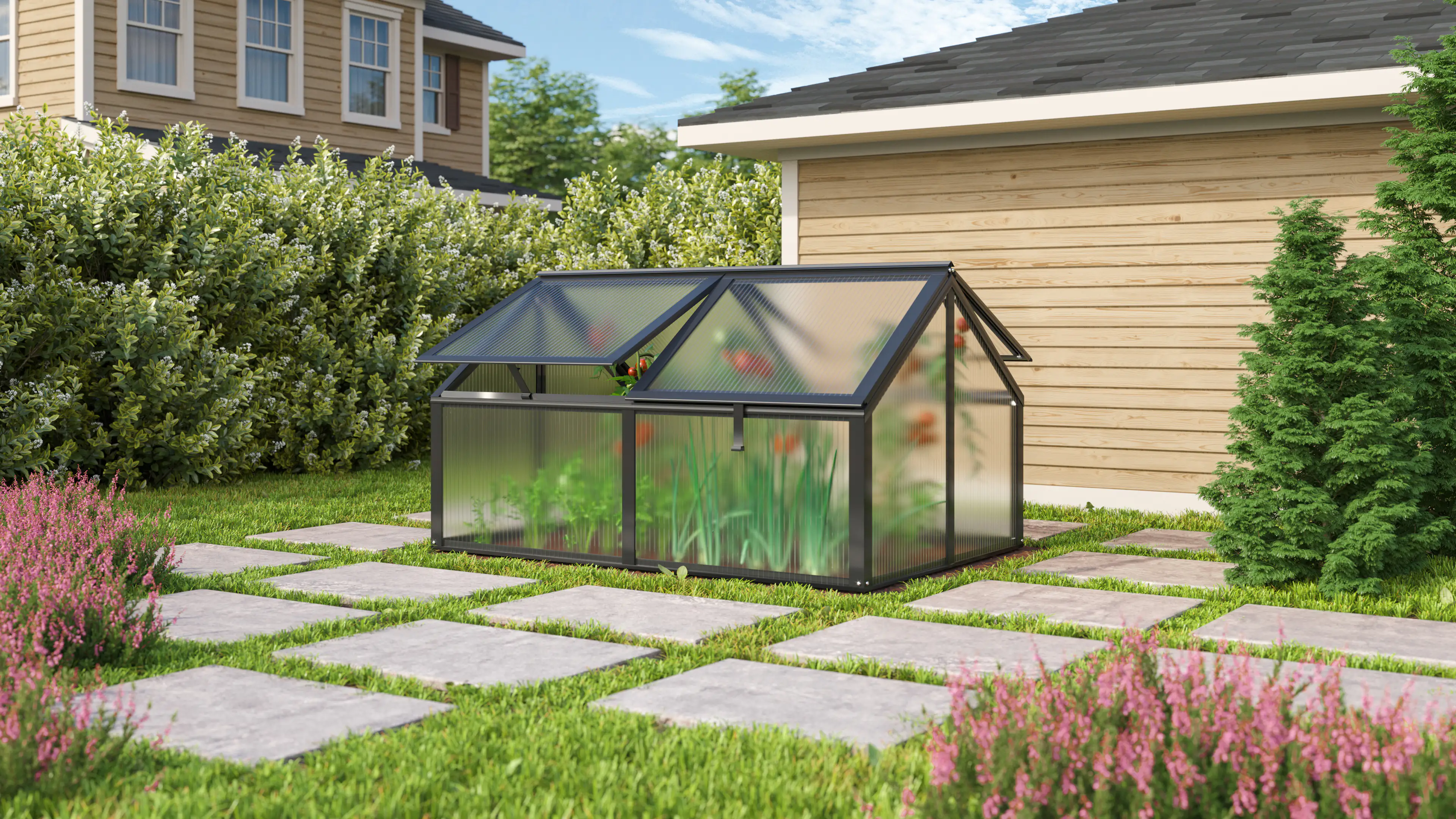 Vitavia Hochfrühbeet Zola 89 x 124 x 71 cm 4 mm Hohlkammerplatten