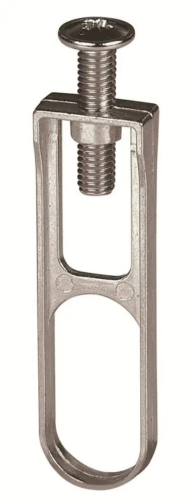 Hettich Schrankrohrmittelträger für ovale Rohre Ø 15 / 30 mm, vernickelt