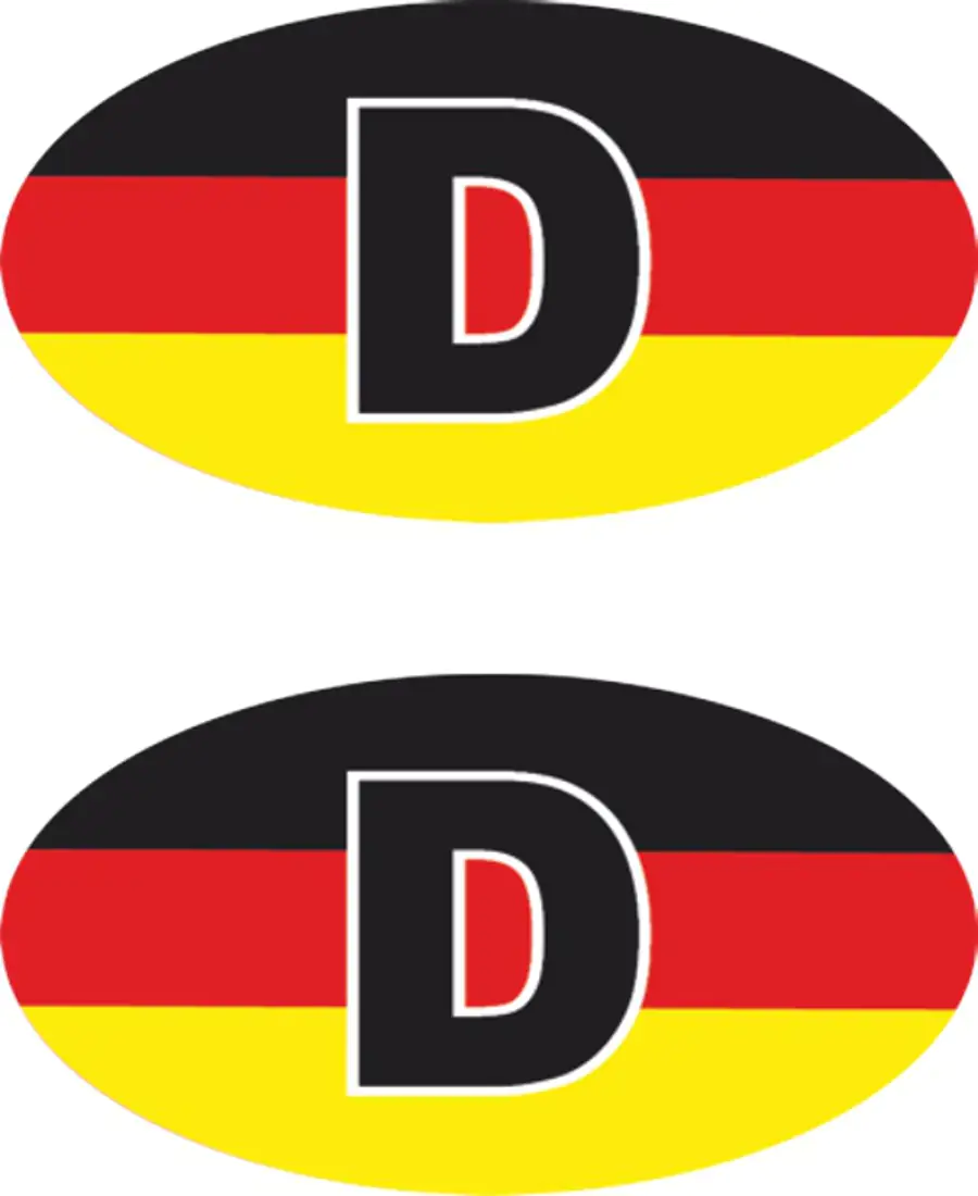 Hermann Schütz Aufkleber Deutschland 2er-Set farbig je 55x30mm
