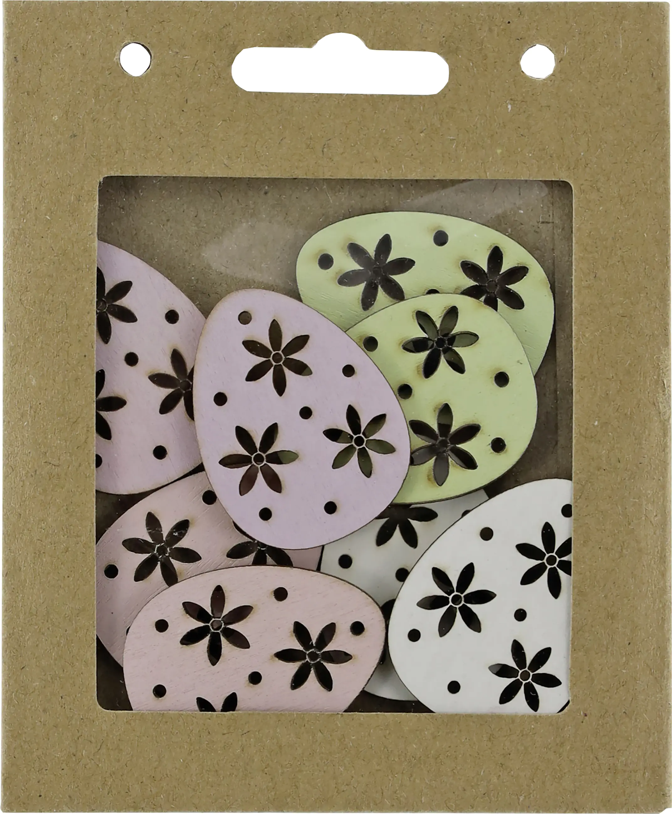 Streudeko Ostereier Holz 12 x 10 cm 8 Stück bunt