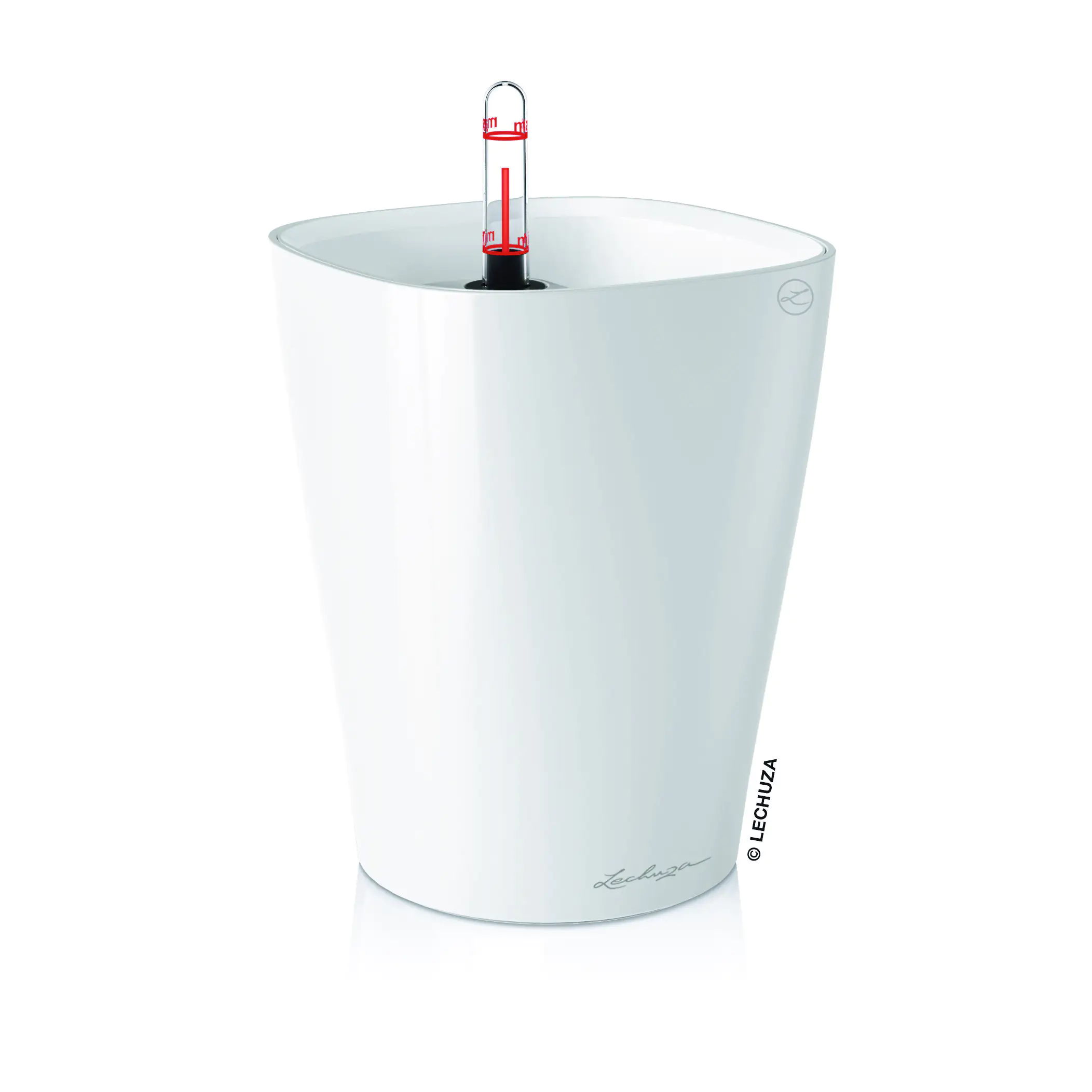 Pflanzentopf Classico Premium Ø 22 x 22 cm weiß metallic mit Bewässerungssystem