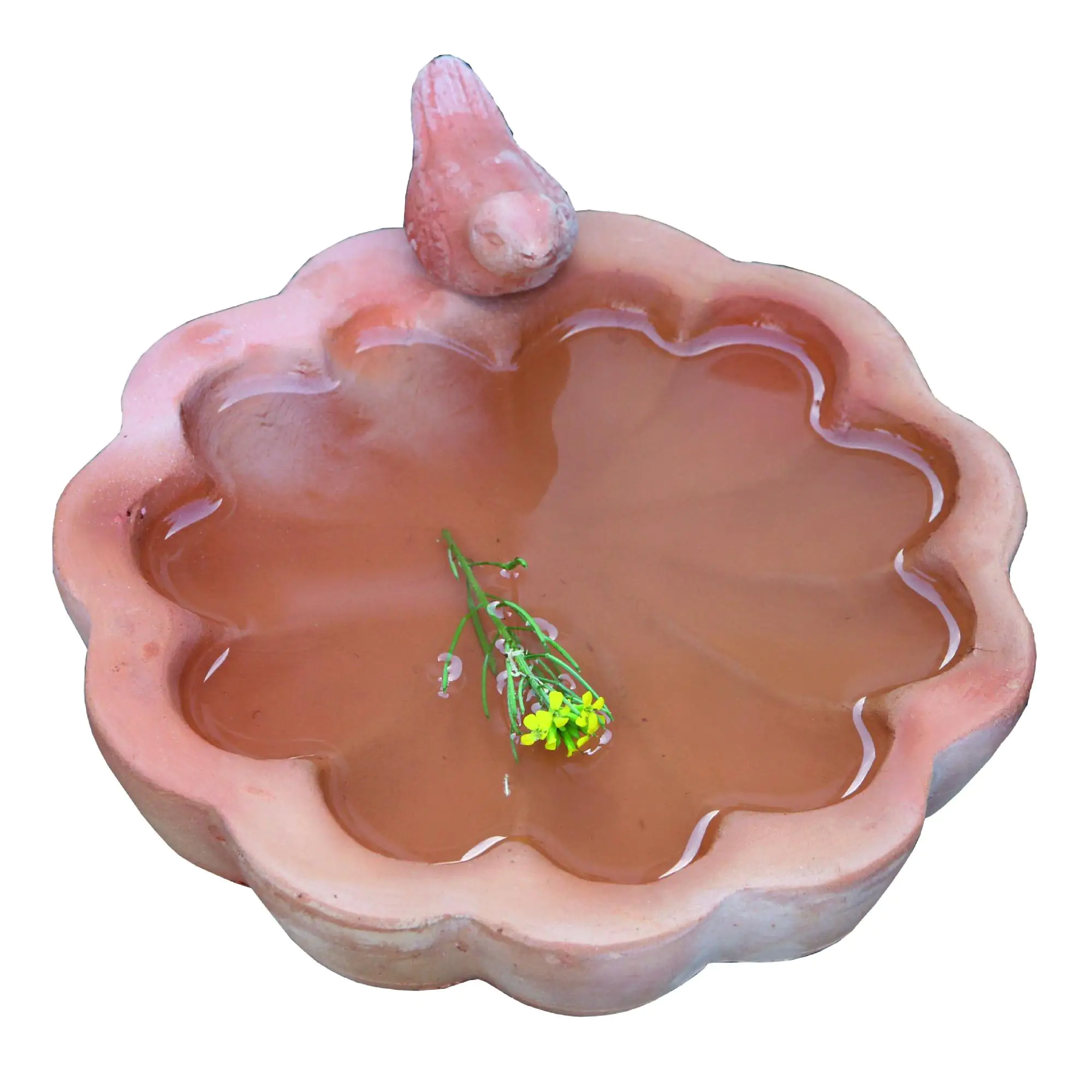 Silex Vogeltränke mit Vogel D28 x H5 cm