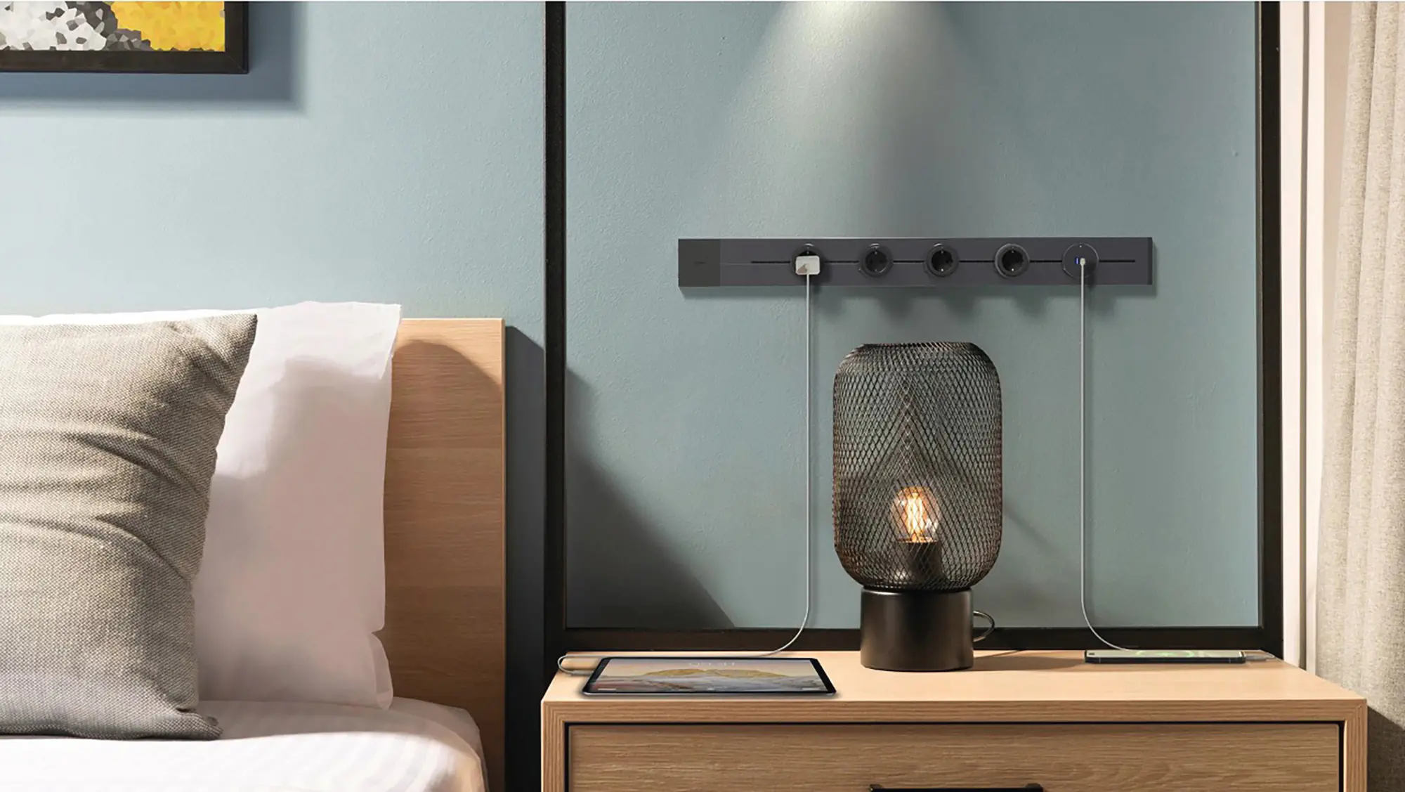 Schwaiger Steckdosenadapter für modulare Stromschiene 1x USB-C + A max. 20W schwarz