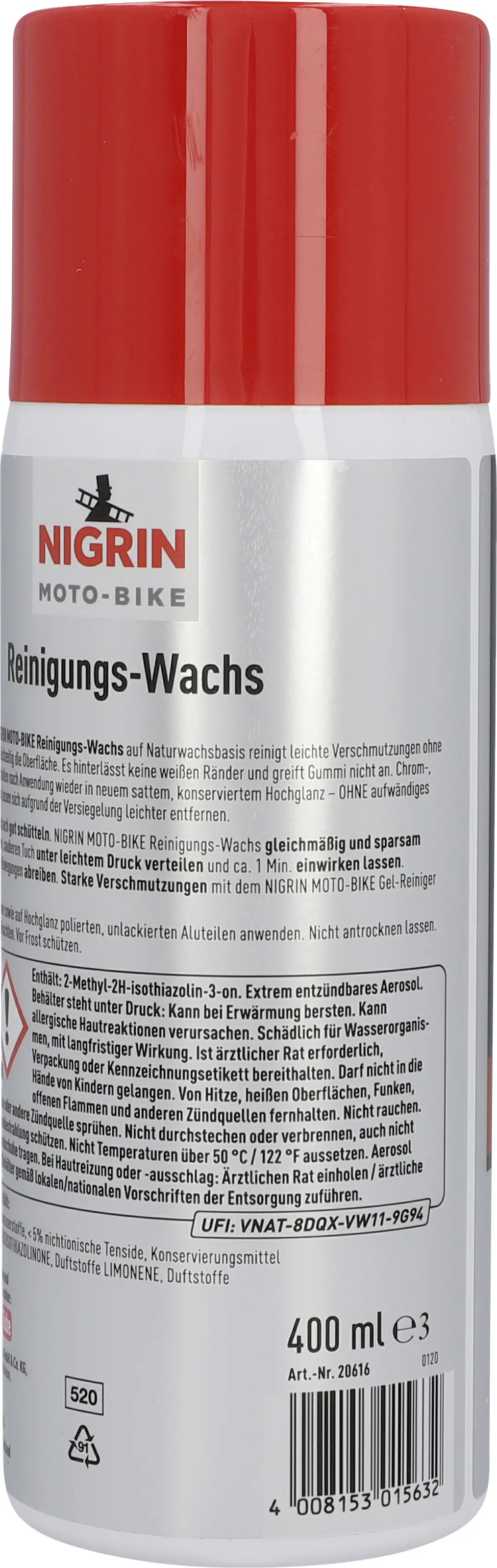 Nigrin MOTO-BIKE Reinigungs-Wachs 400ml