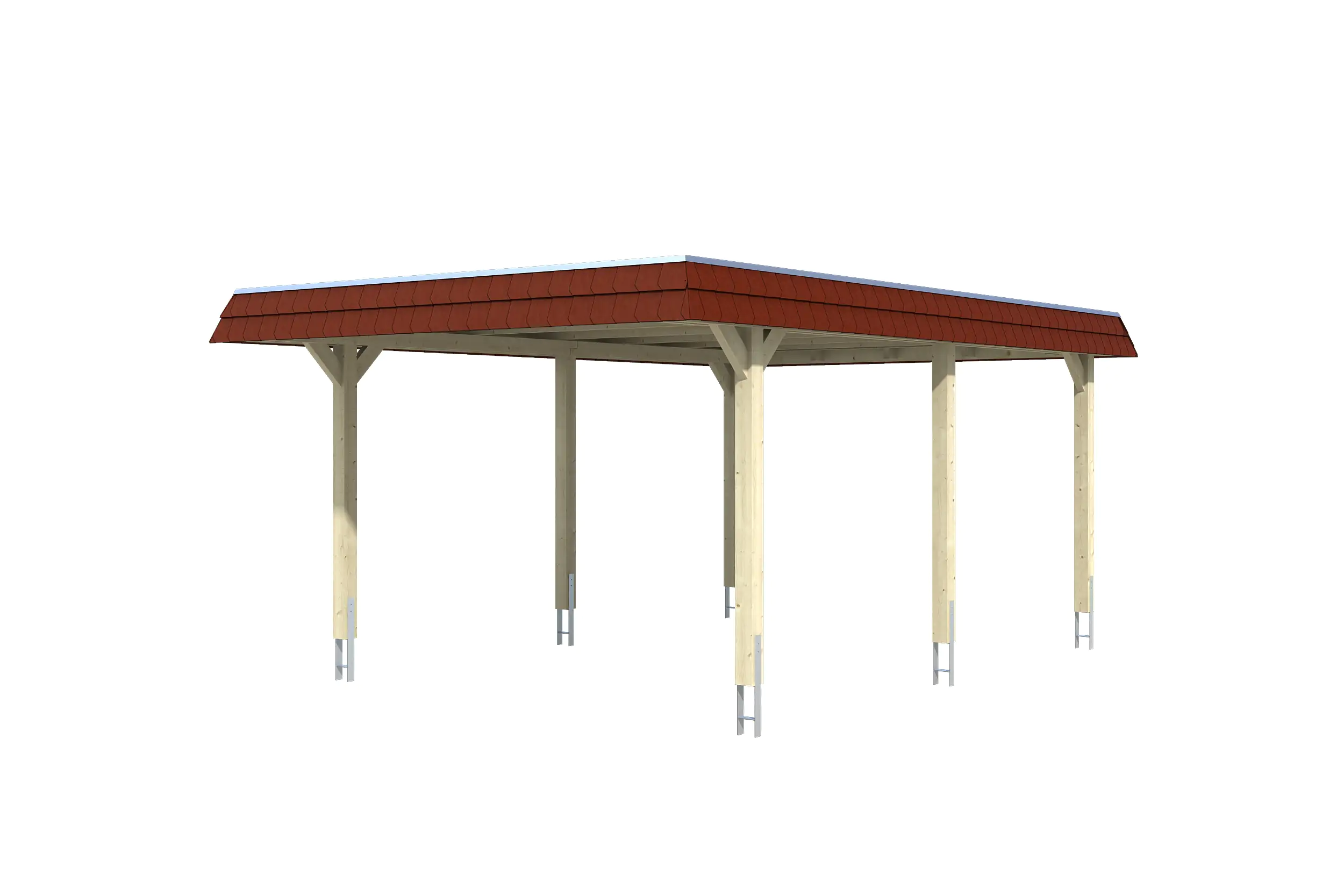 SKAN HOLZ Carport Wendland 409 x 628 cm mit Aluminiumdach