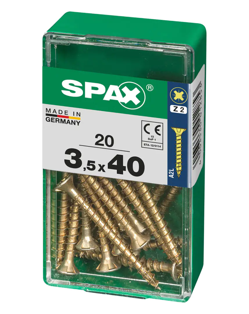Spax Universalschrauben 3.5 x 40 mm PZ 2 - 20 Stk.