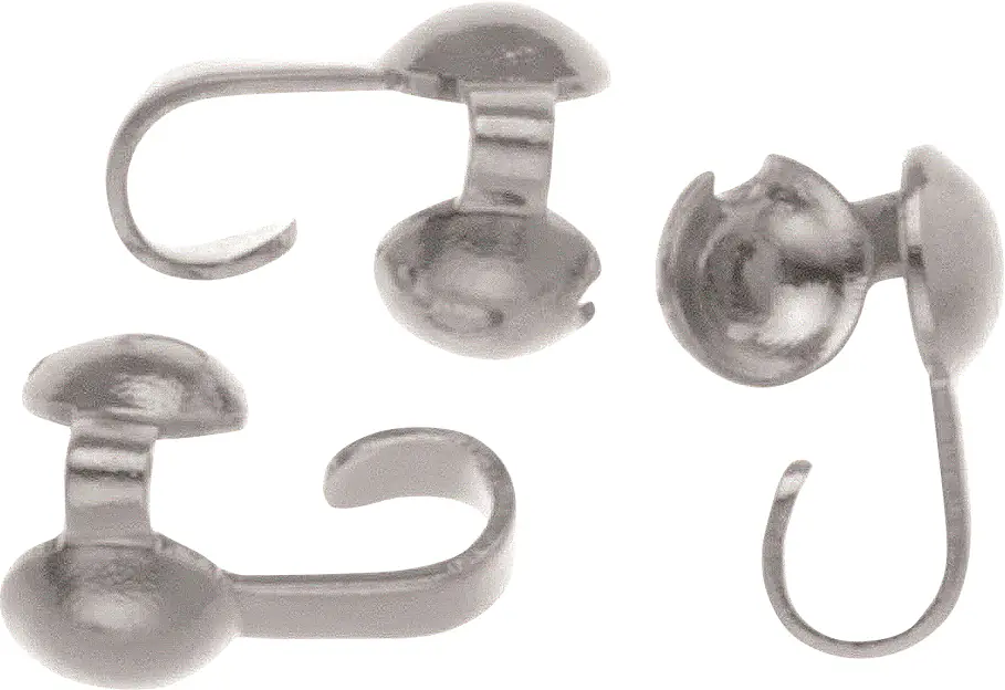 Glorex Quetschkalotte 3 mm 4 Stück, silberfarben