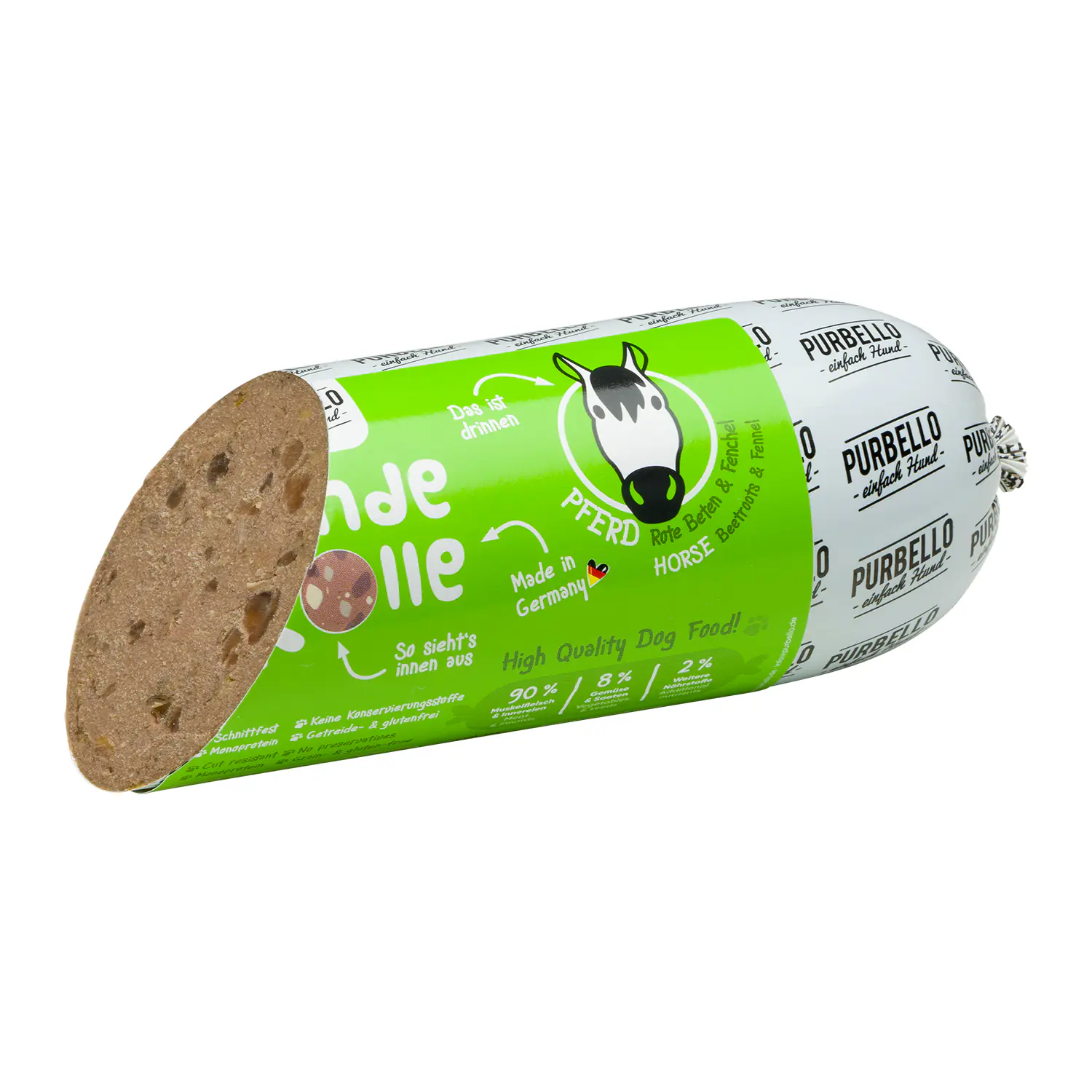 Purbello Hundefutter Rolle Adult getreidefrei 800 g Pferd