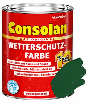 Consolan Wetterschutz-Farbe 0,75 L royalgrün