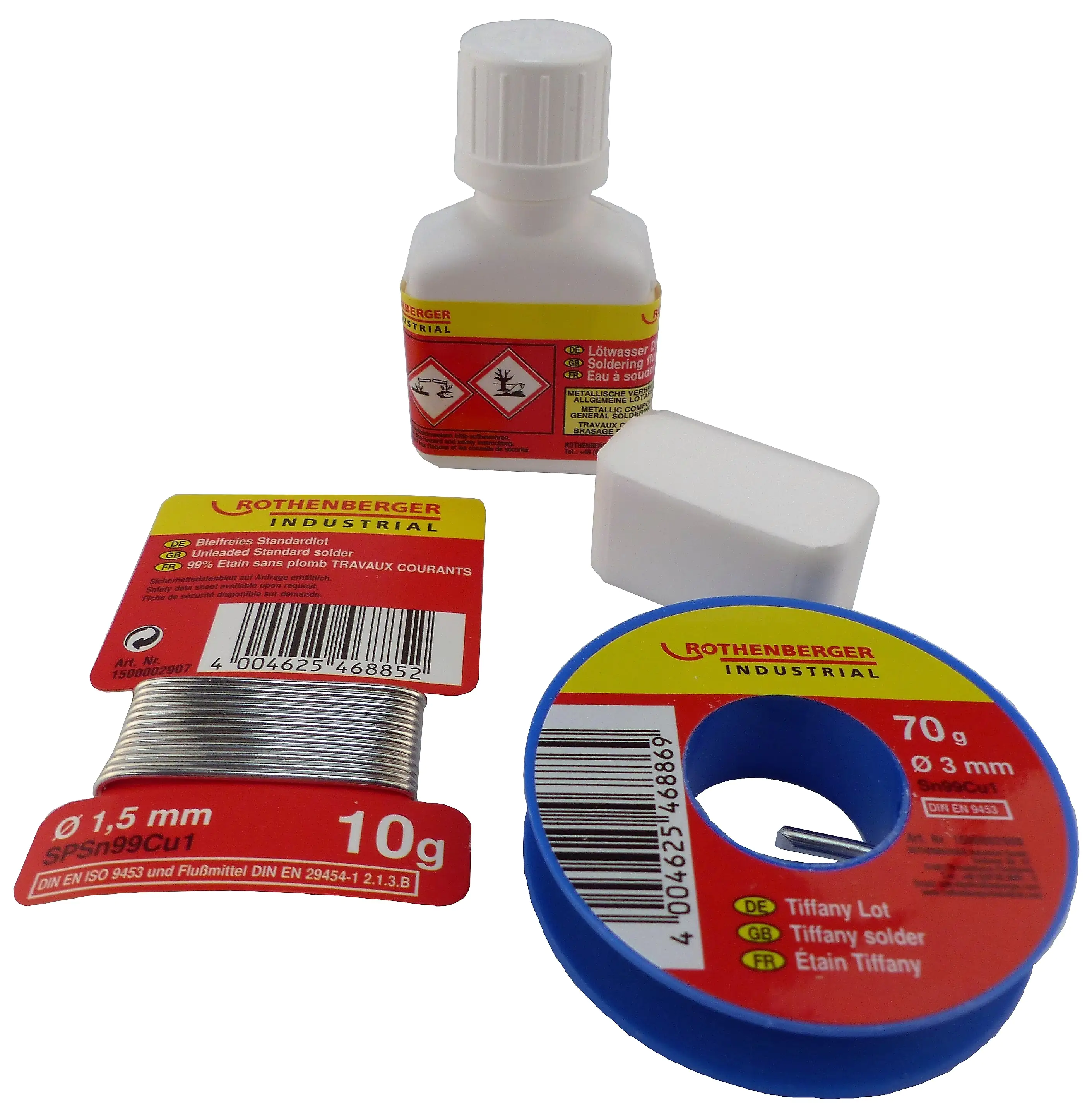 4004625468876 Rothenberger Bastel-Tiffany-Set 4-teilig bleifrei