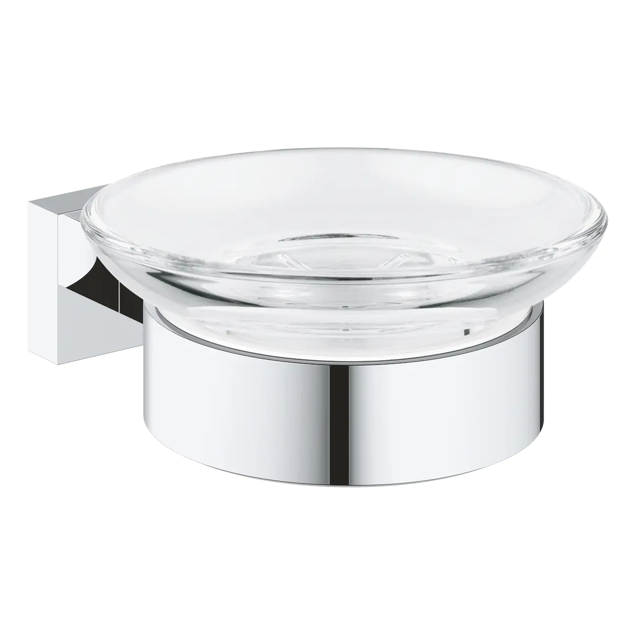 Grohe Seifenschale mit Halter Essentials Cube chrom glänzend Grohe Seifenschale mit Halter Essentials Cube chrom glänzend