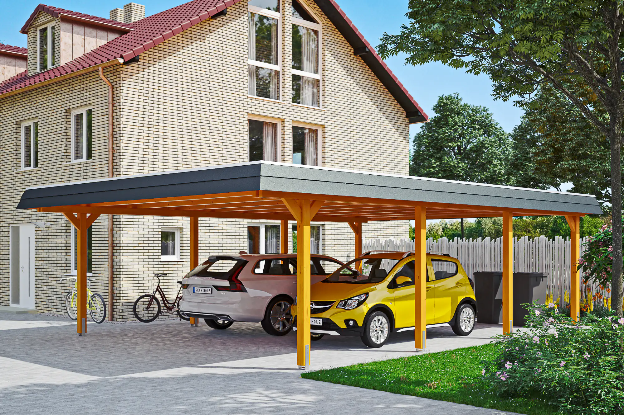 SKAN HOLZ Carport Wendland 630 x 879 cm mit EPDM-Dach