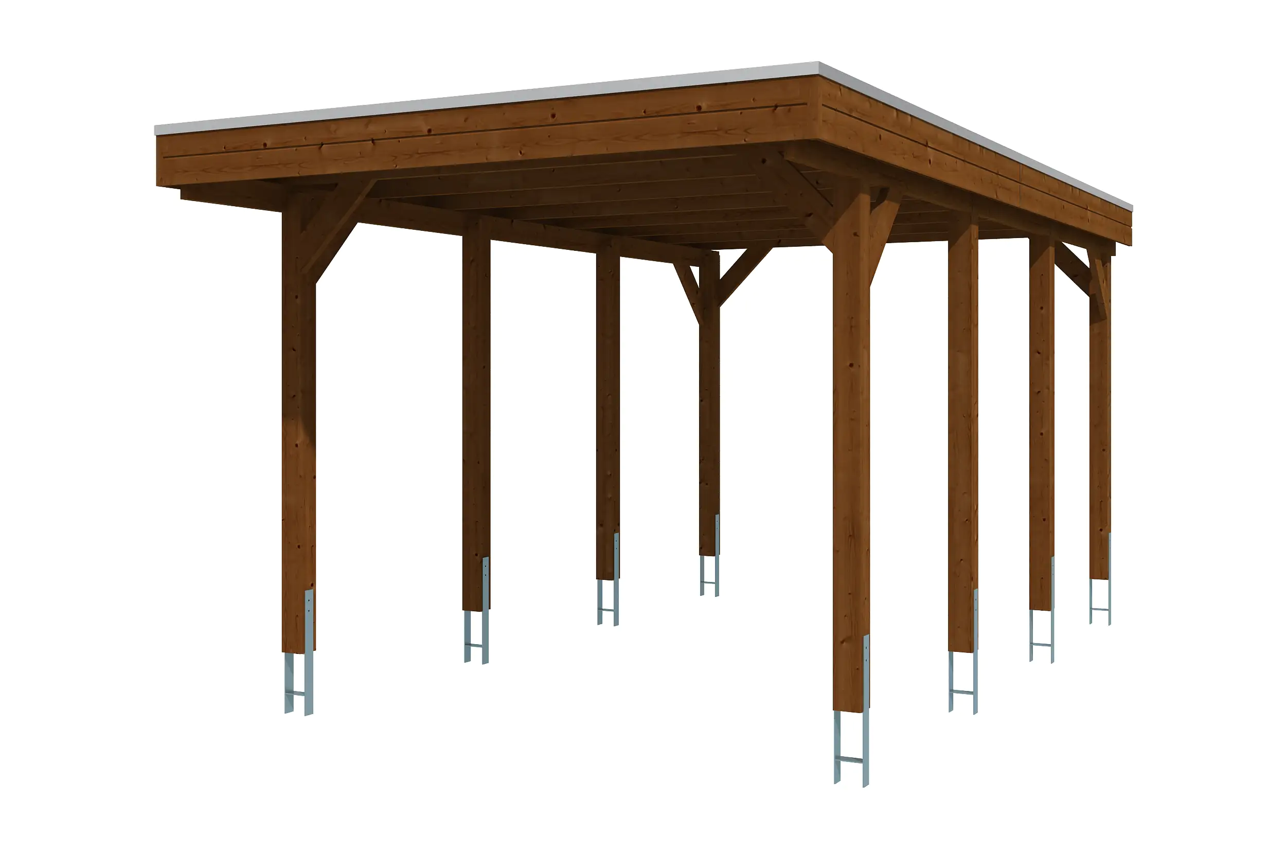 SKAN HOLZ Carport Friesland 314 x 555 cm mit Aluminiumdach