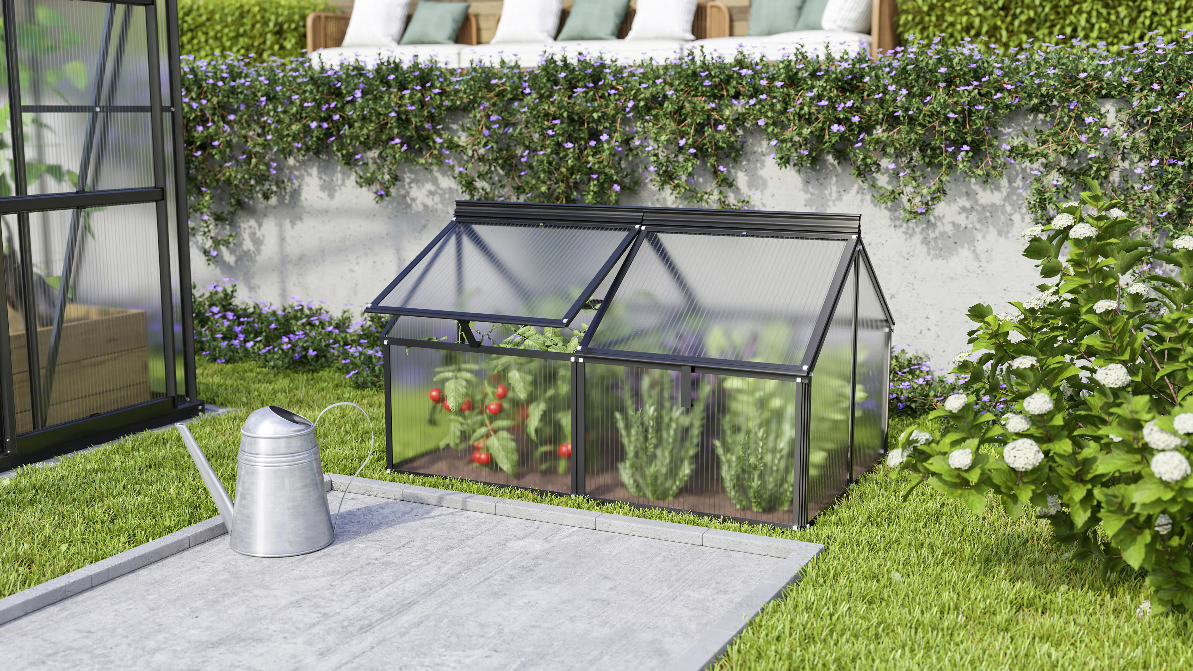 Vitavia Frühbeet Gaia Jumbo HKP 119 x 83 x 72 cm schwarz