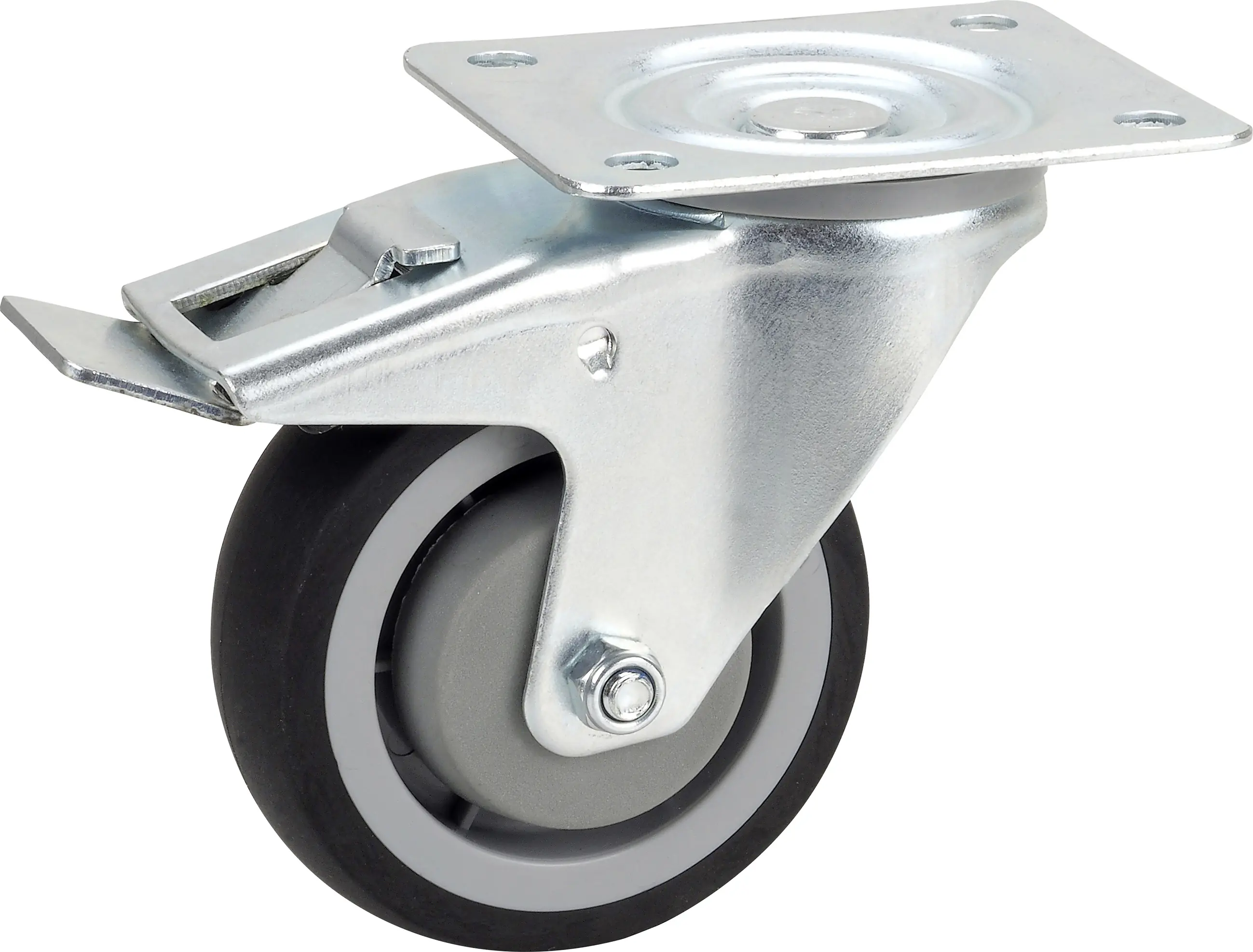 Geräte-Lenkrolle mit Totalfeststeller 100 x 32 mm Tragkr. 120 kg