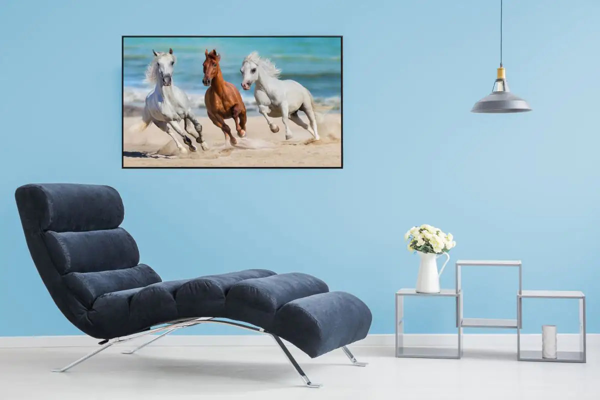 papermoon Infrarotheizkörper EcoHeat 60x120 cm 1000 Watt, Pferde im Galopp