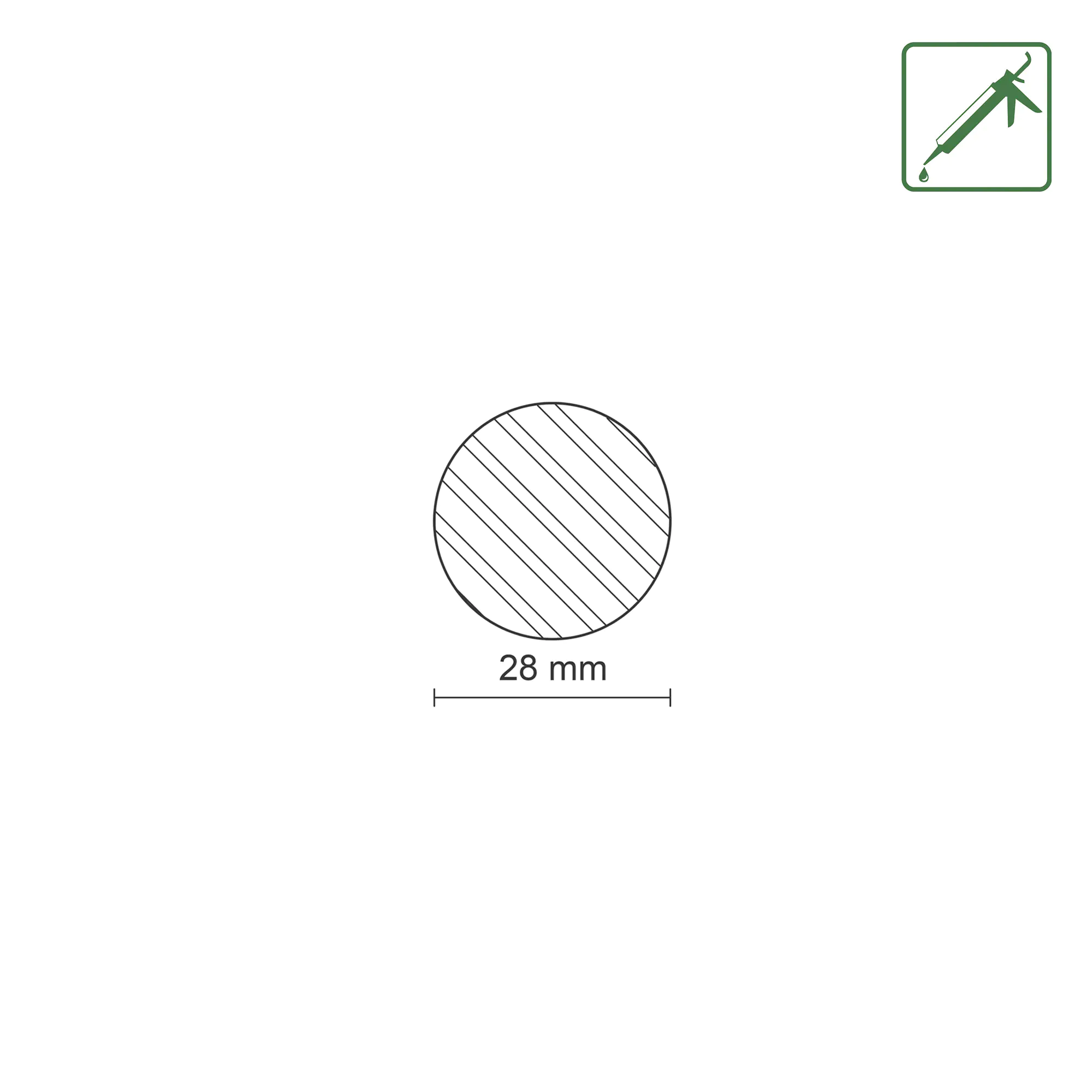 FN Neuhofer Rundstab 100 cm 28 x 28 mm Fichte oder Kiefer