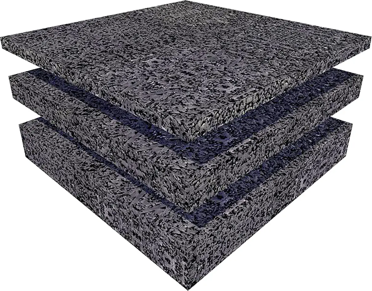 HSI Terra Unterlegpads für Terrasse 7 x 7 x 6 cm Kautschukgranulat schwarz - 30 Stk.