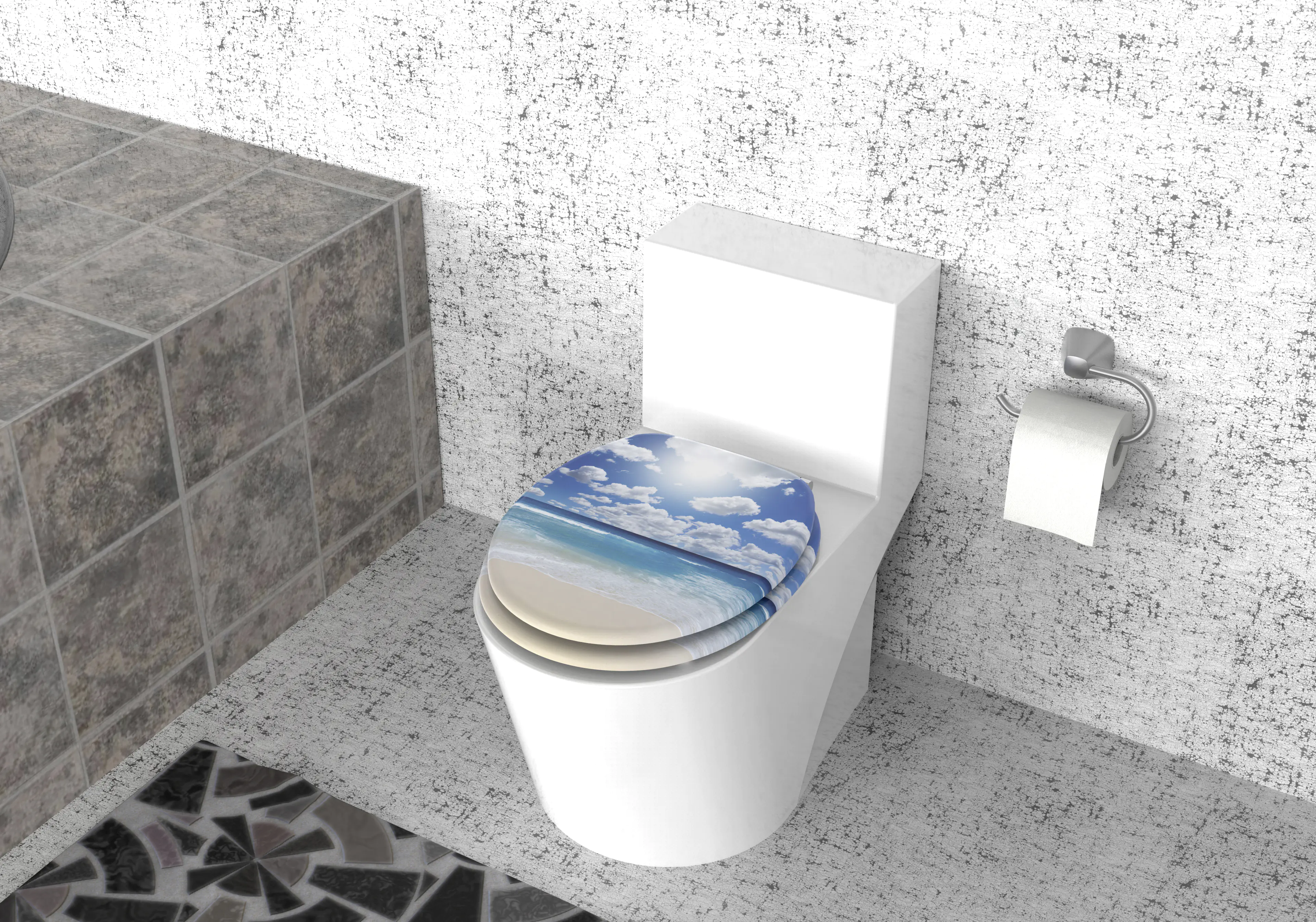 Duschwell MDF WC-Sitz soft touch Meer Duschwell MDF WC-Sitz soft touch Meer