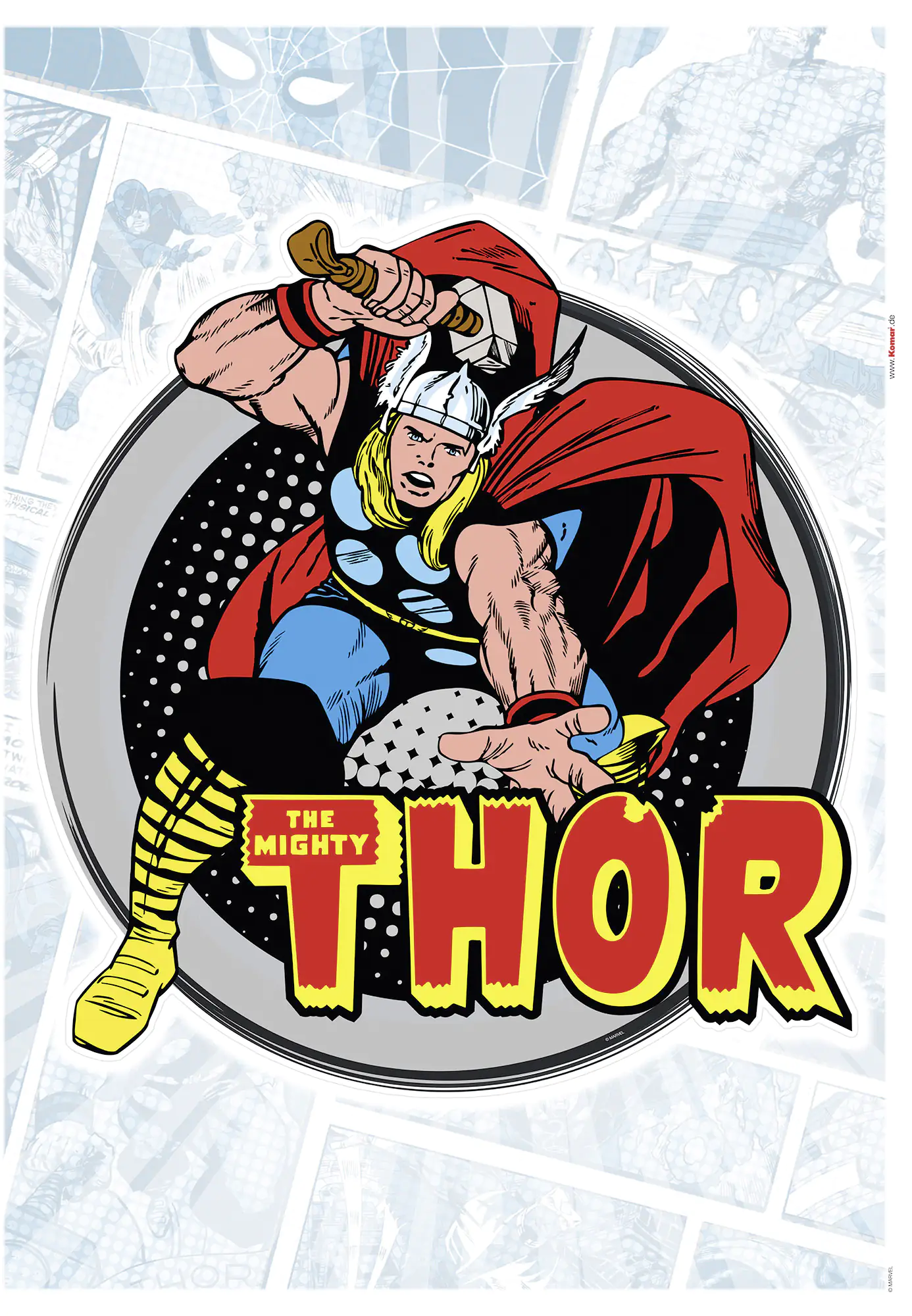 Komar Dekosticker Thor Comic Classic 50 x 70 cm Komar Dekosticker Thor Comic Classic 50 x 70 cm