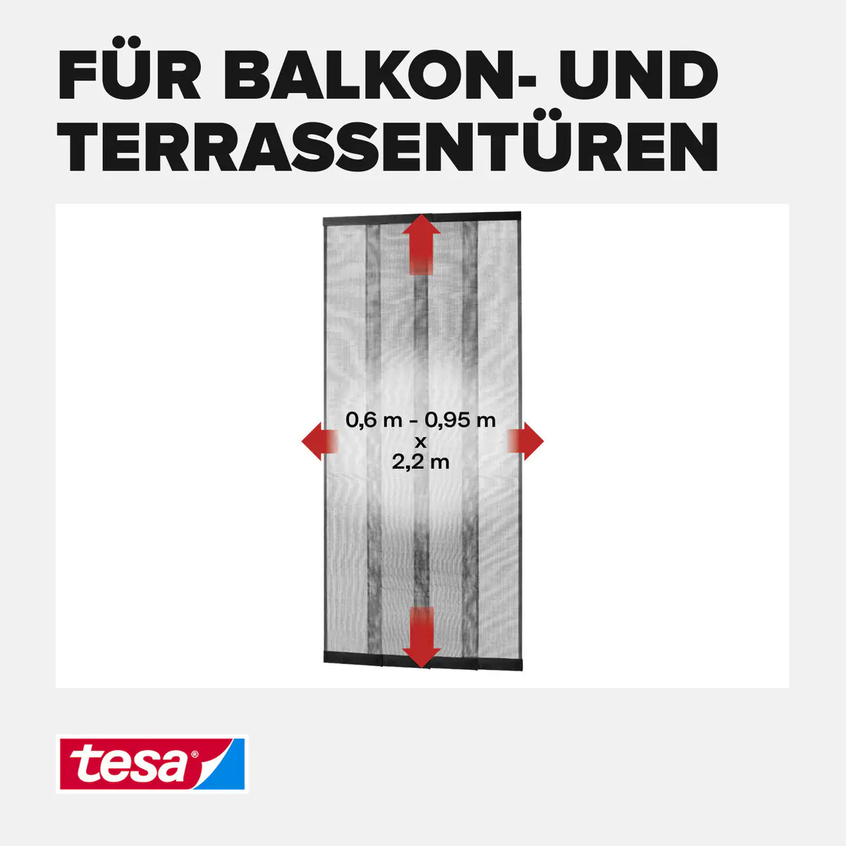 tesa Lamellentür Premium Teleskop 95 x 220 cm anthrazit