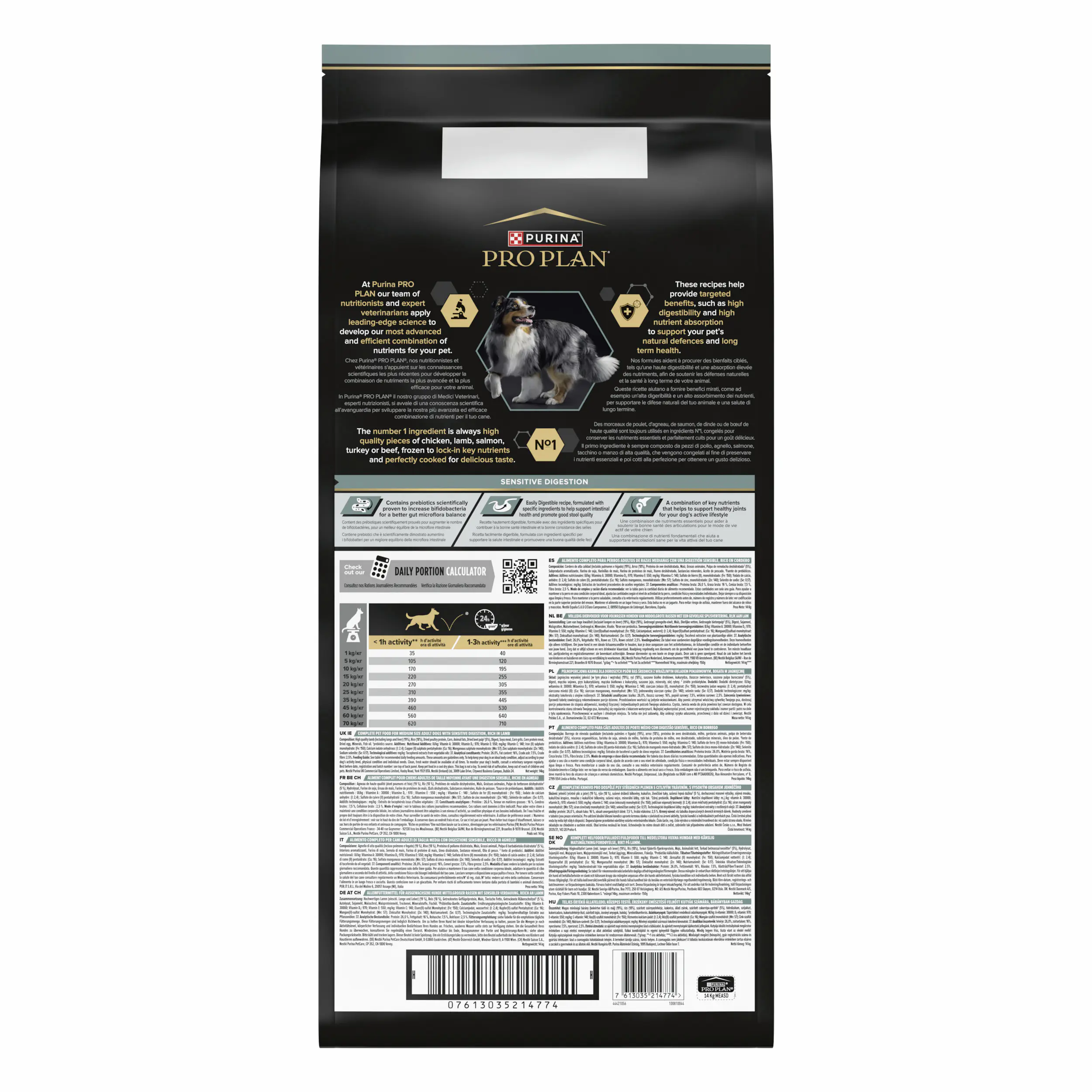 Purina Pro Hundetrockenfutter Adult Medium 14 kg Lamm & Reis