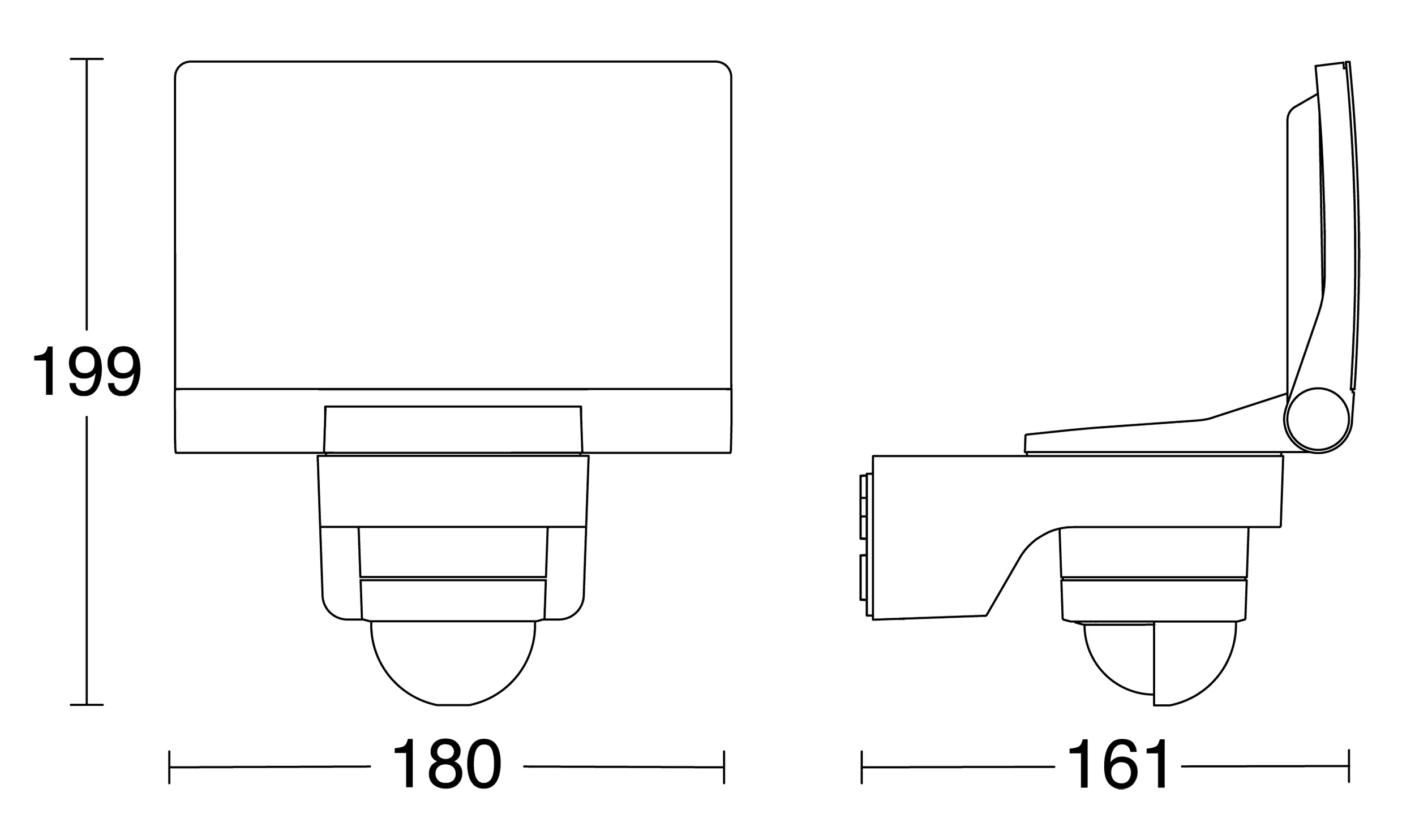 Steinel LED Strahler XLED Protect S schwarz mit Bewegungsmelder