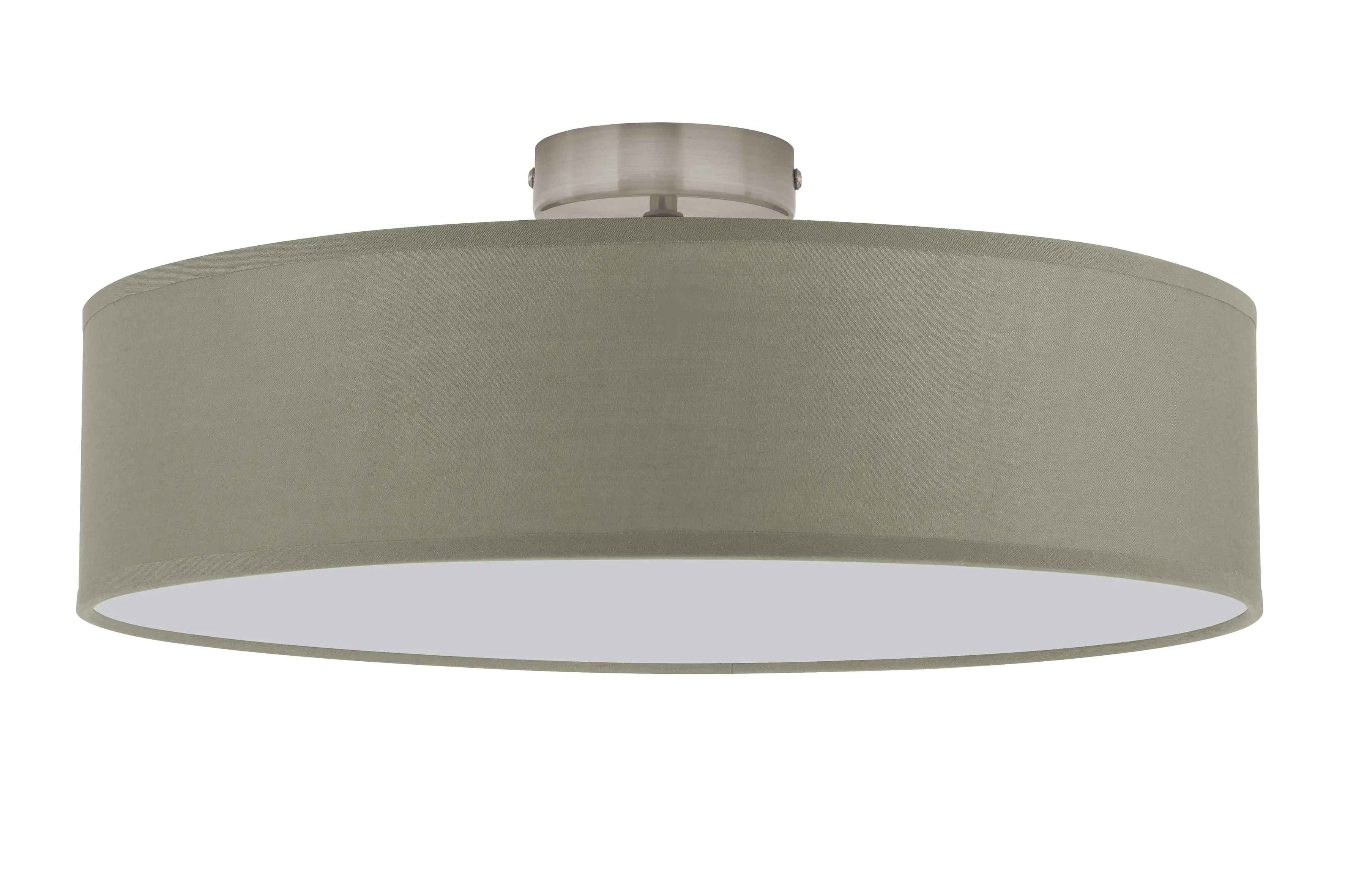 Di-Ka Deckenleuchte 2-flammig Stoff-Metall taupe-satin