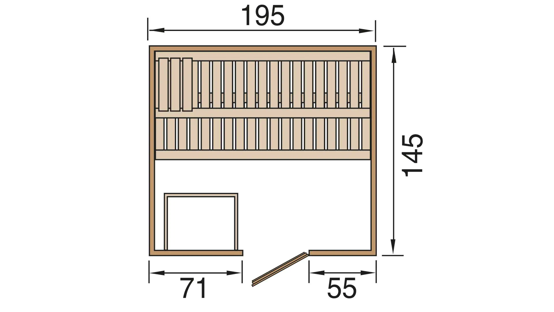 Weka Premium Massivholz-Elementsauna Kemi Eck Gr. 3 Sparset 7,5 kW
