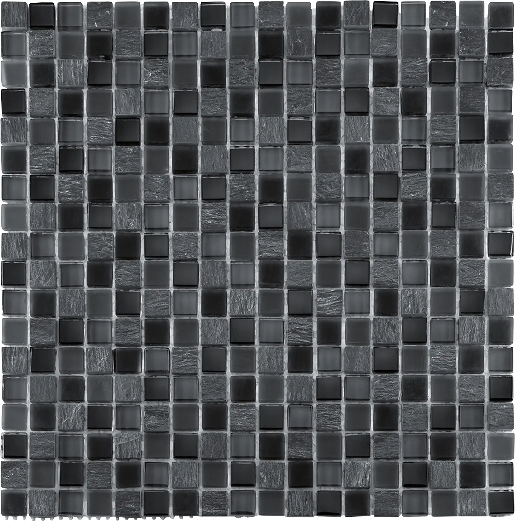Mosaikfliese Rustica Mini 30 x 30 cm schwarz Steinmaß: ca. 1,5 x 1,5 cm Mosaikfliese Rustica Mini 30 x 30 cm schwarz Steinmaß: ca. 1,5 x 1,5 cm