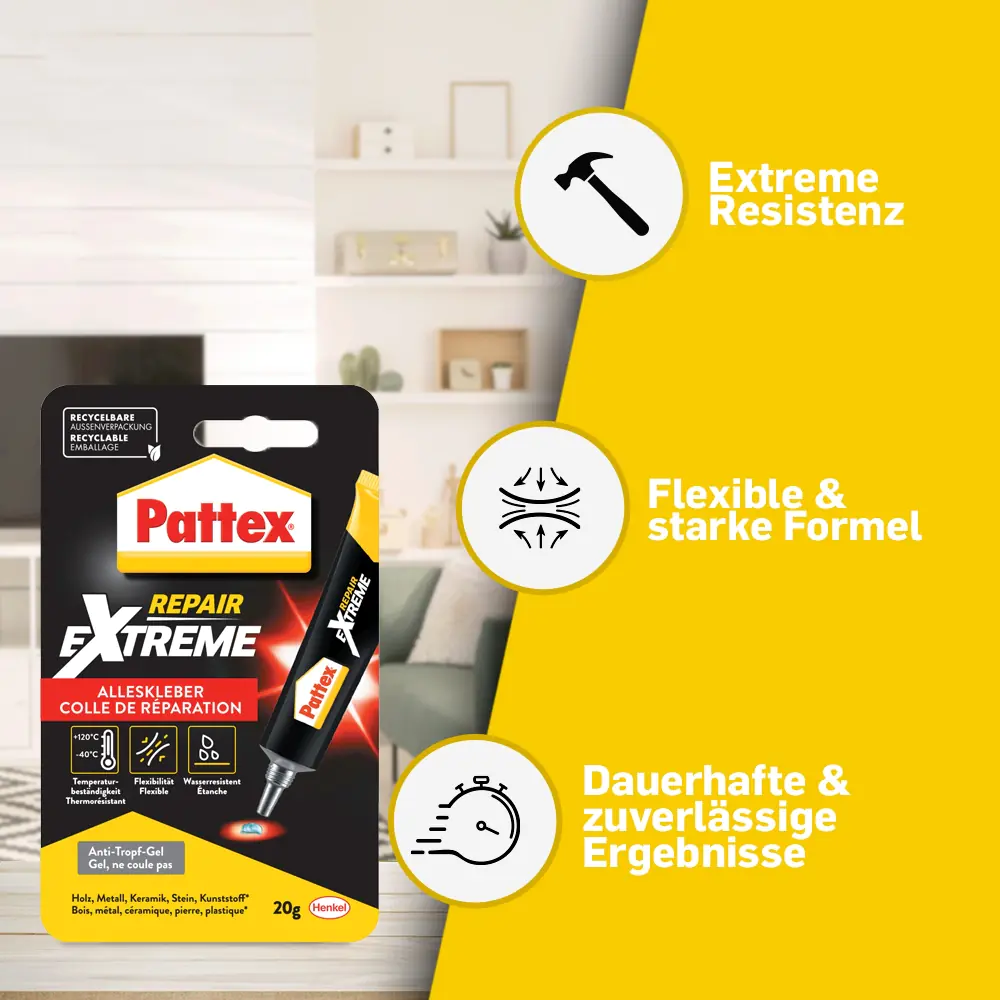 Pattex Repair Extreme Alleskleber-Gel 20 g kristallklar