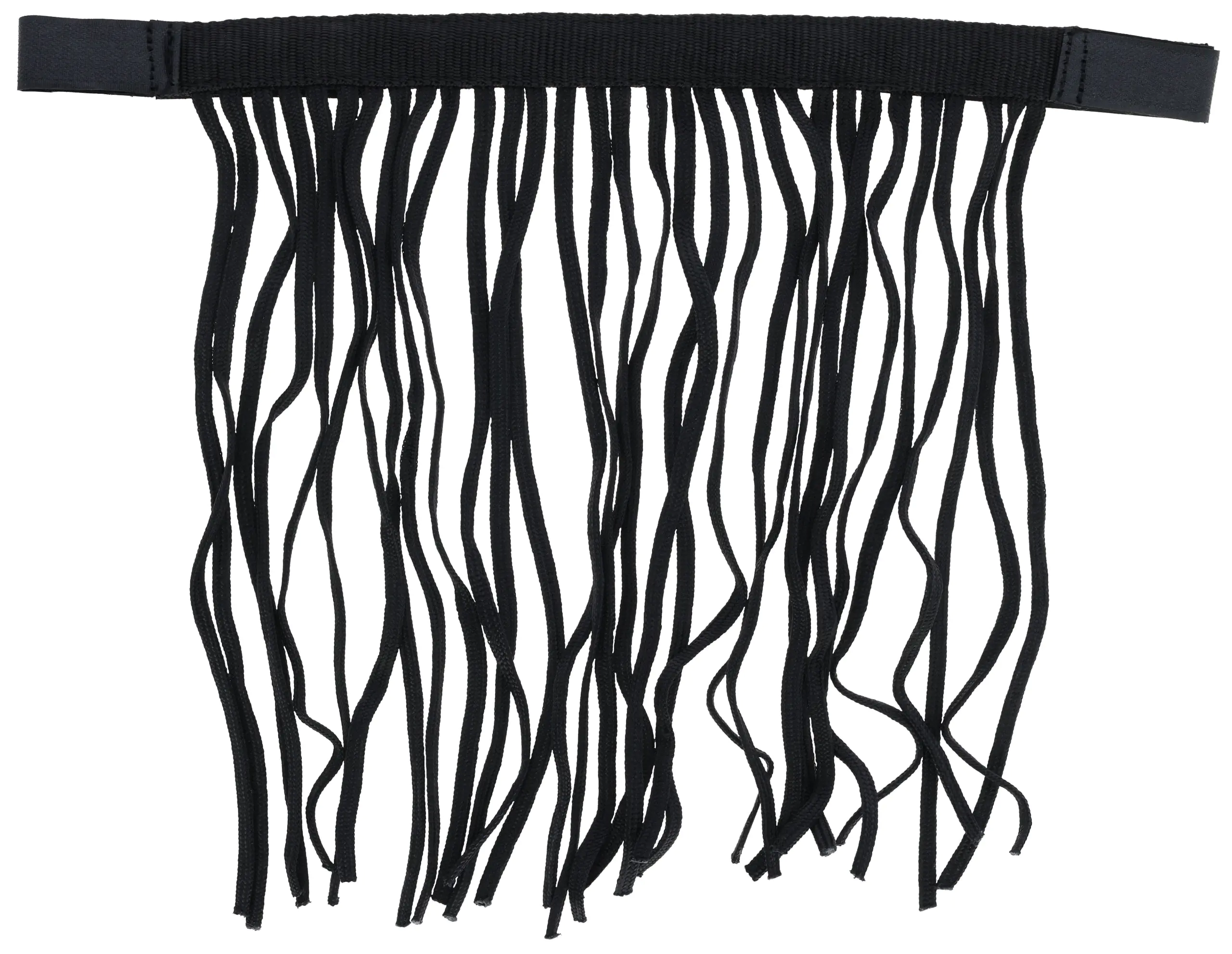 Kerbl Pferde Fliegenfransenband mit Klett- Verschluß schwarz Pony