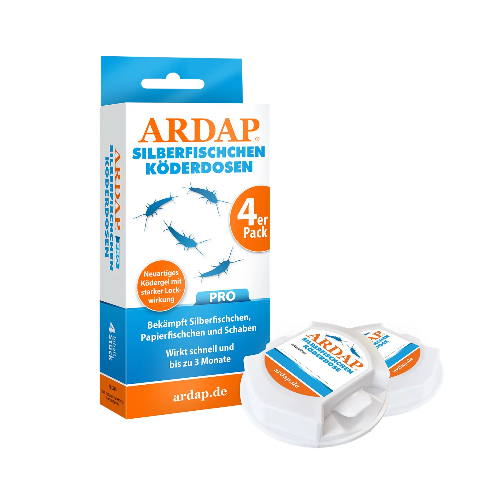 Ardap Pro Silberfischchenköderdose 4 Stück