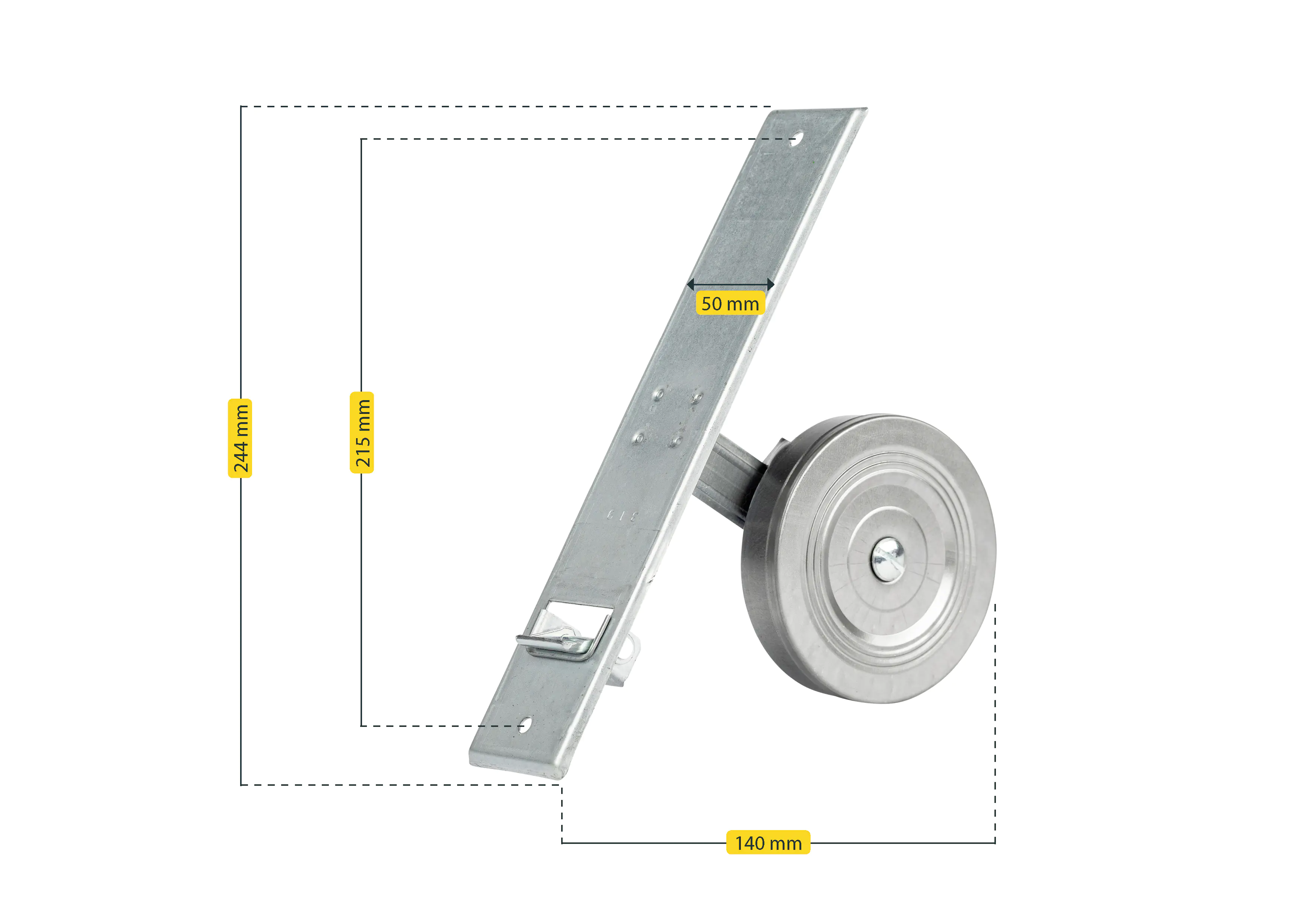 Schellenberg Einlaßwickler Maxi Lochabstand 21,5 cm silber