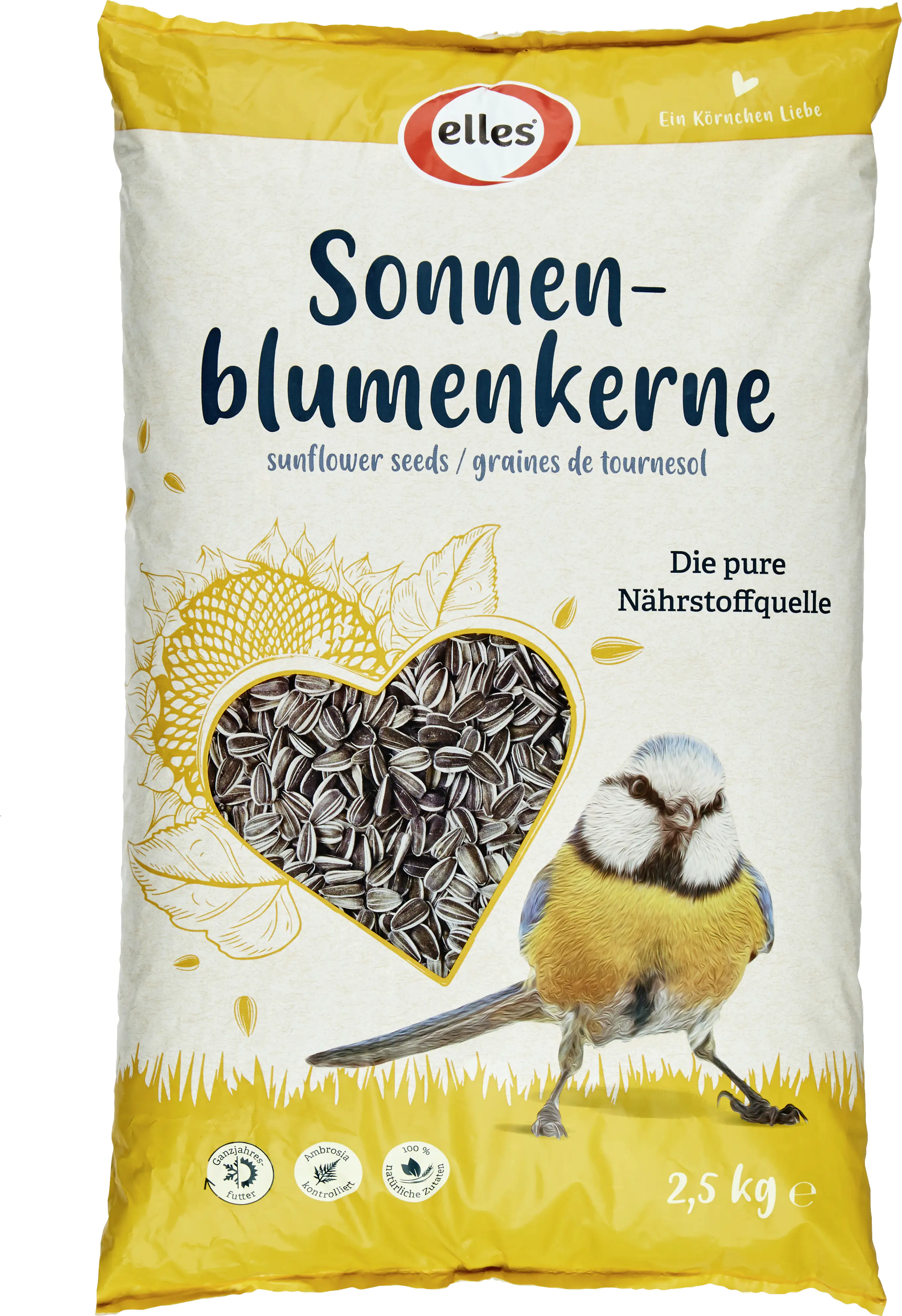 4000610503201 Elles Sonnenblumenkerne 2,5 kg Die pure Nährstoffquelle