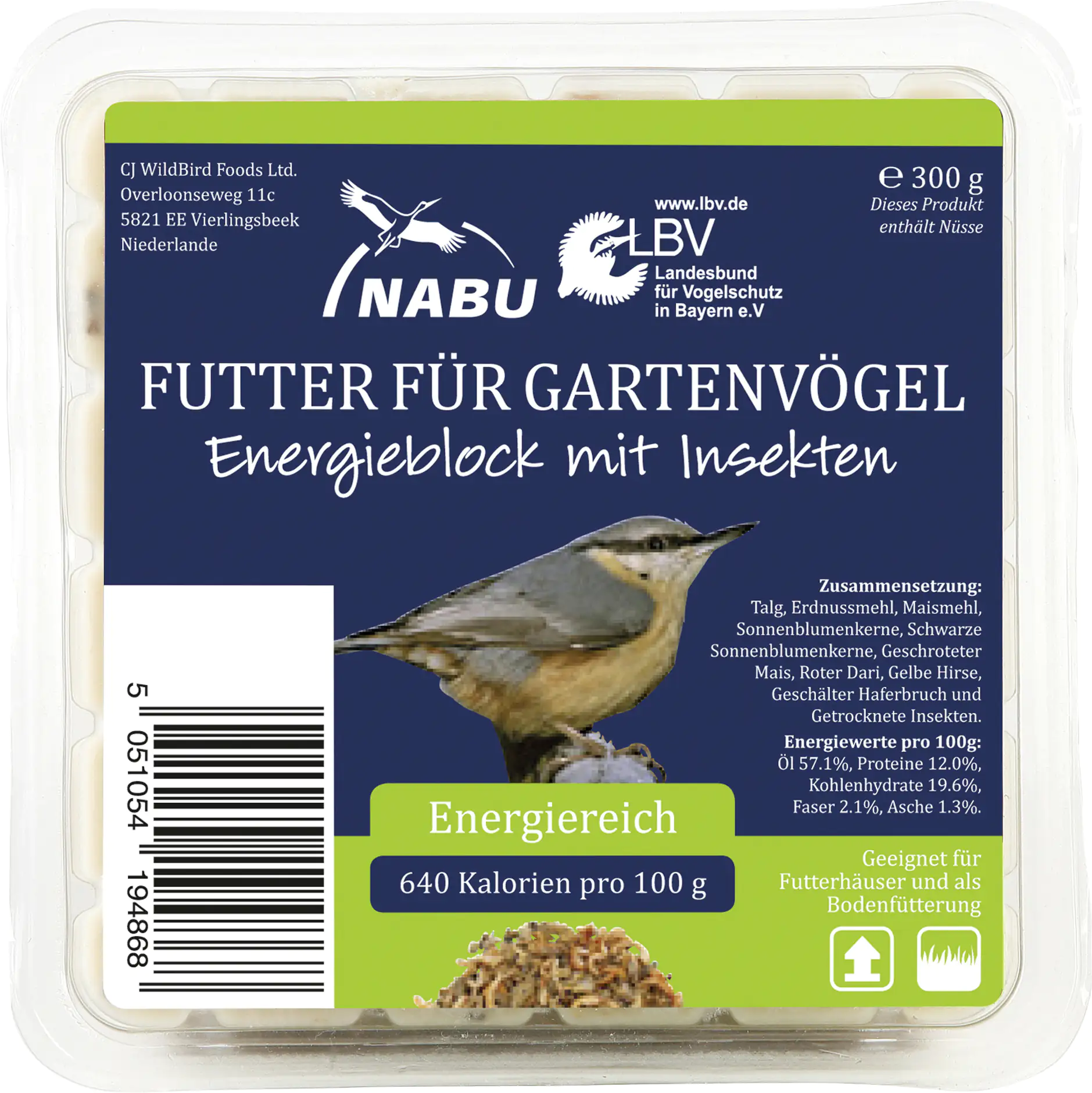 Energieblock mit Insekten 300 g