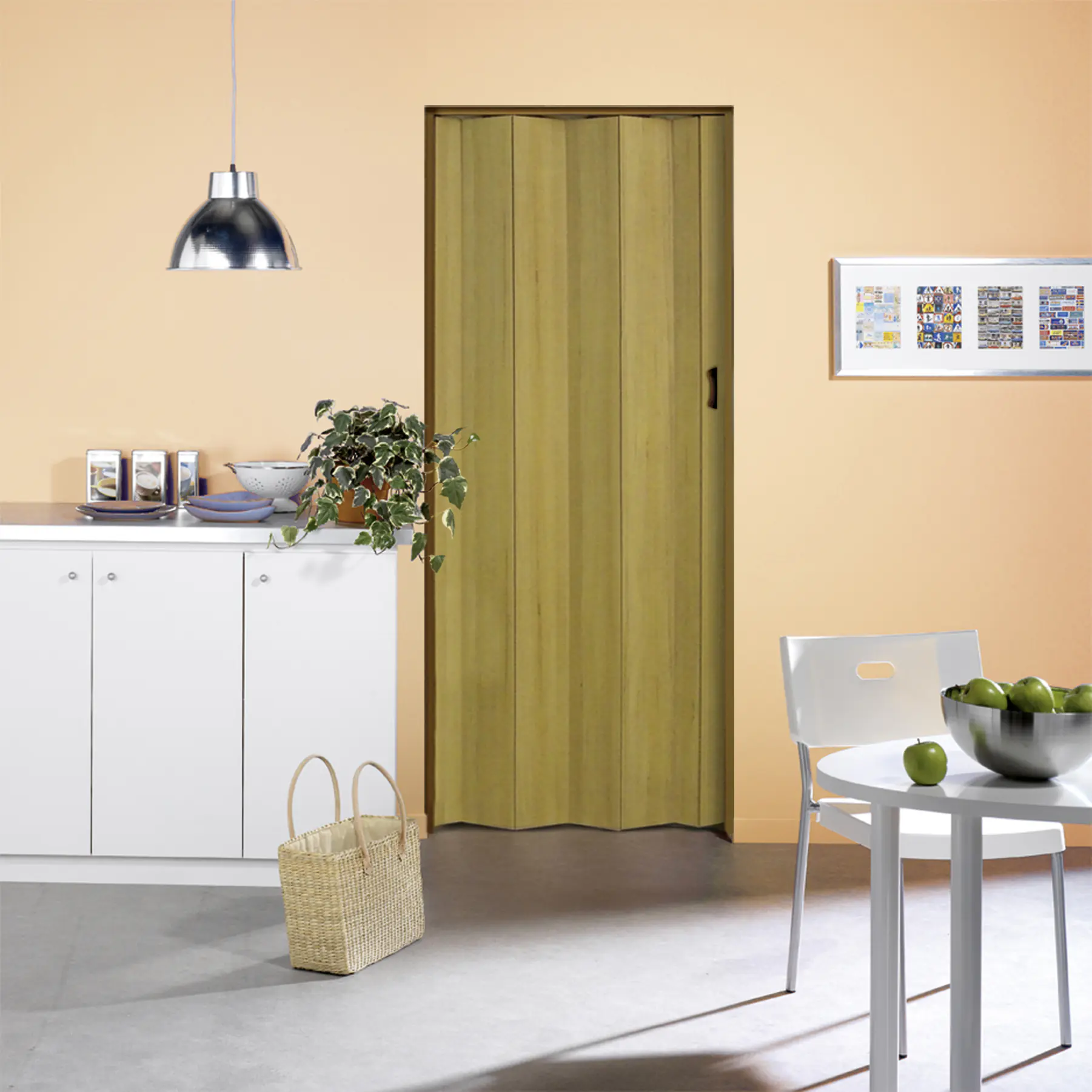 Grosfillex Falttür Una Altholzeffekt 84 x 205 cm