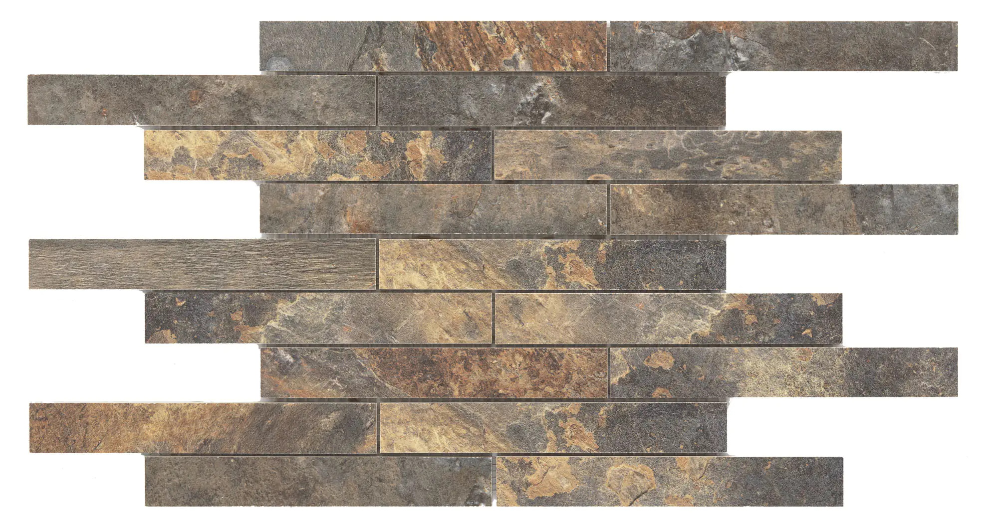 4048527029285 Mosaikfliese Stone Art 43 x 30 cm multicolor Steinmaß: ca. 21,15 x 3,08 cm