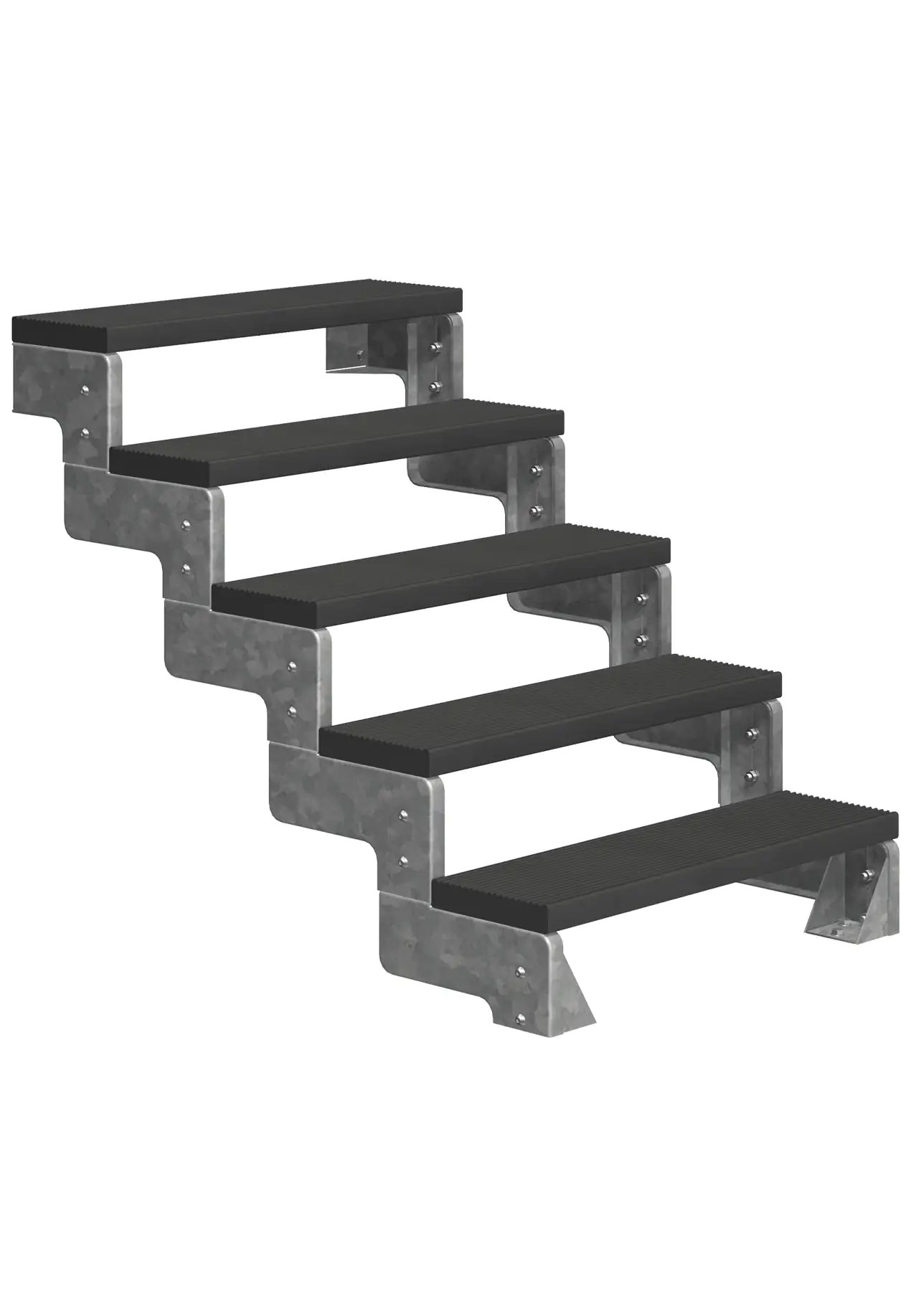 Dolle Außentreppe Gardentop 5 Stufen ohne Geländer, Breite 100 cm, Trimax, anthrazit