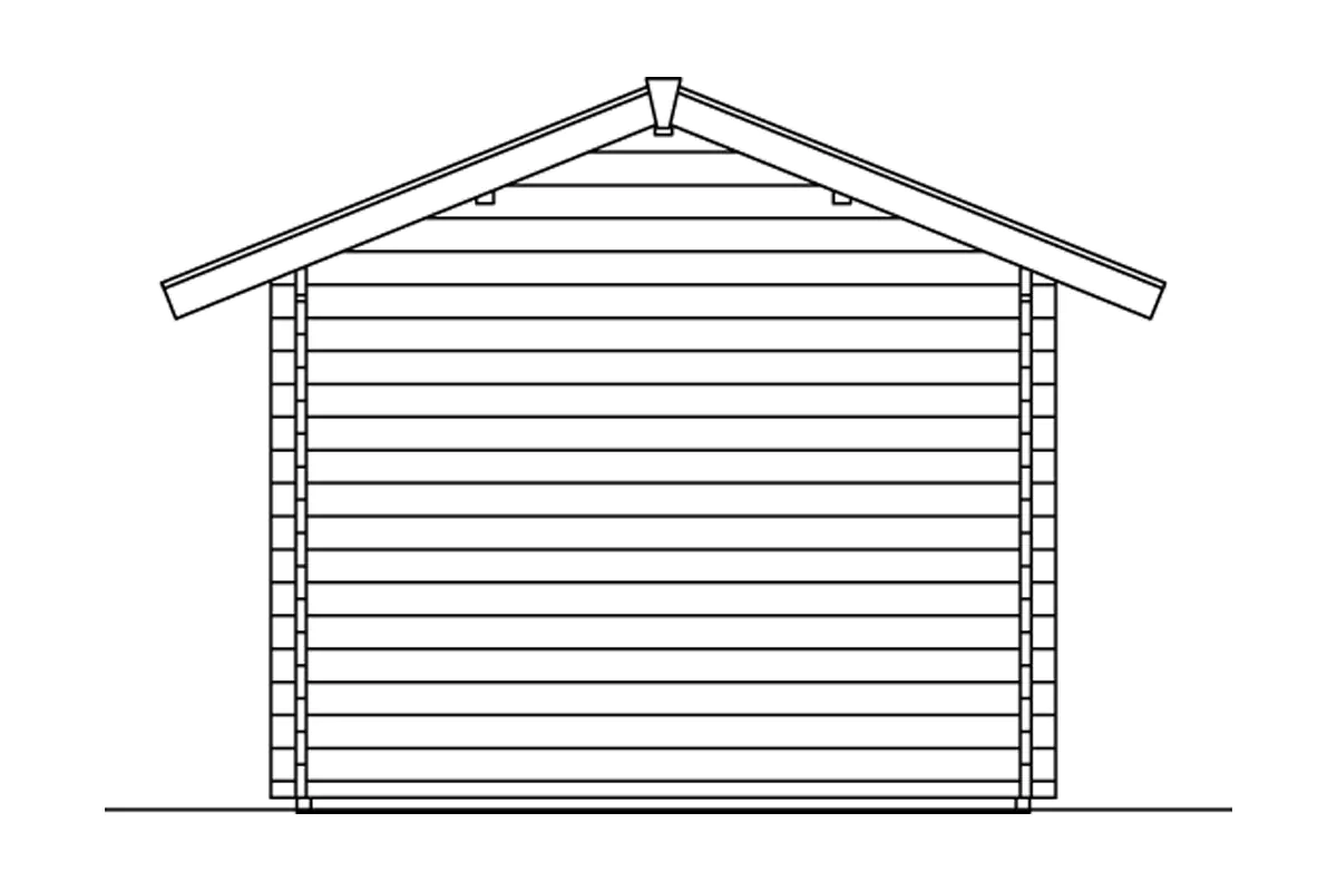 SKAN HOLZ Freizeithaus Lausanne 450 x 300 cm natur mit Fußboden