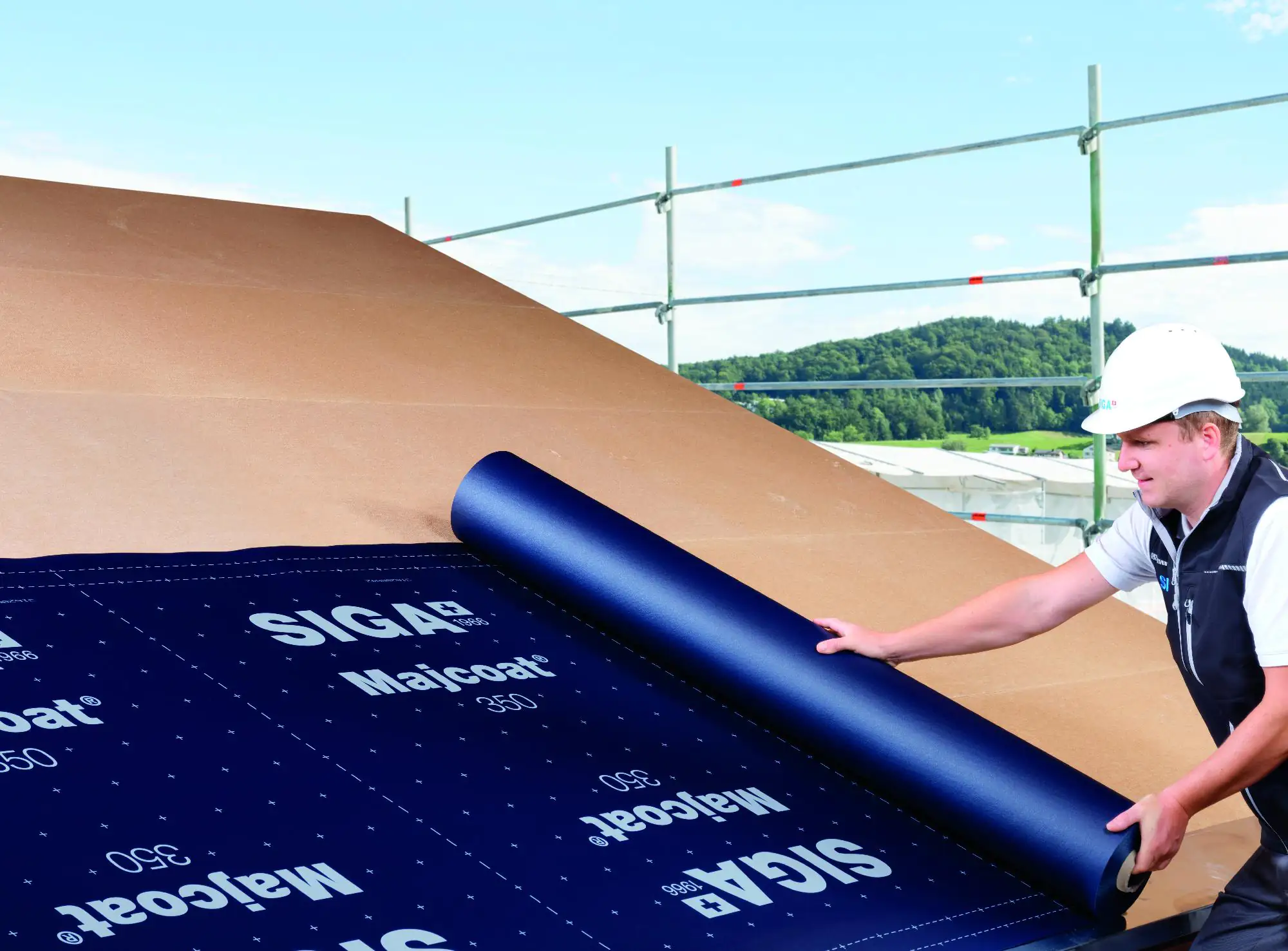 Siga Unterdeckbahn Majcoat 350 33 x 1,5 m = 50 m² blau Siga Unterdeckbahn Majcoat 350 33 x 1,5 m = 50 m² blau
