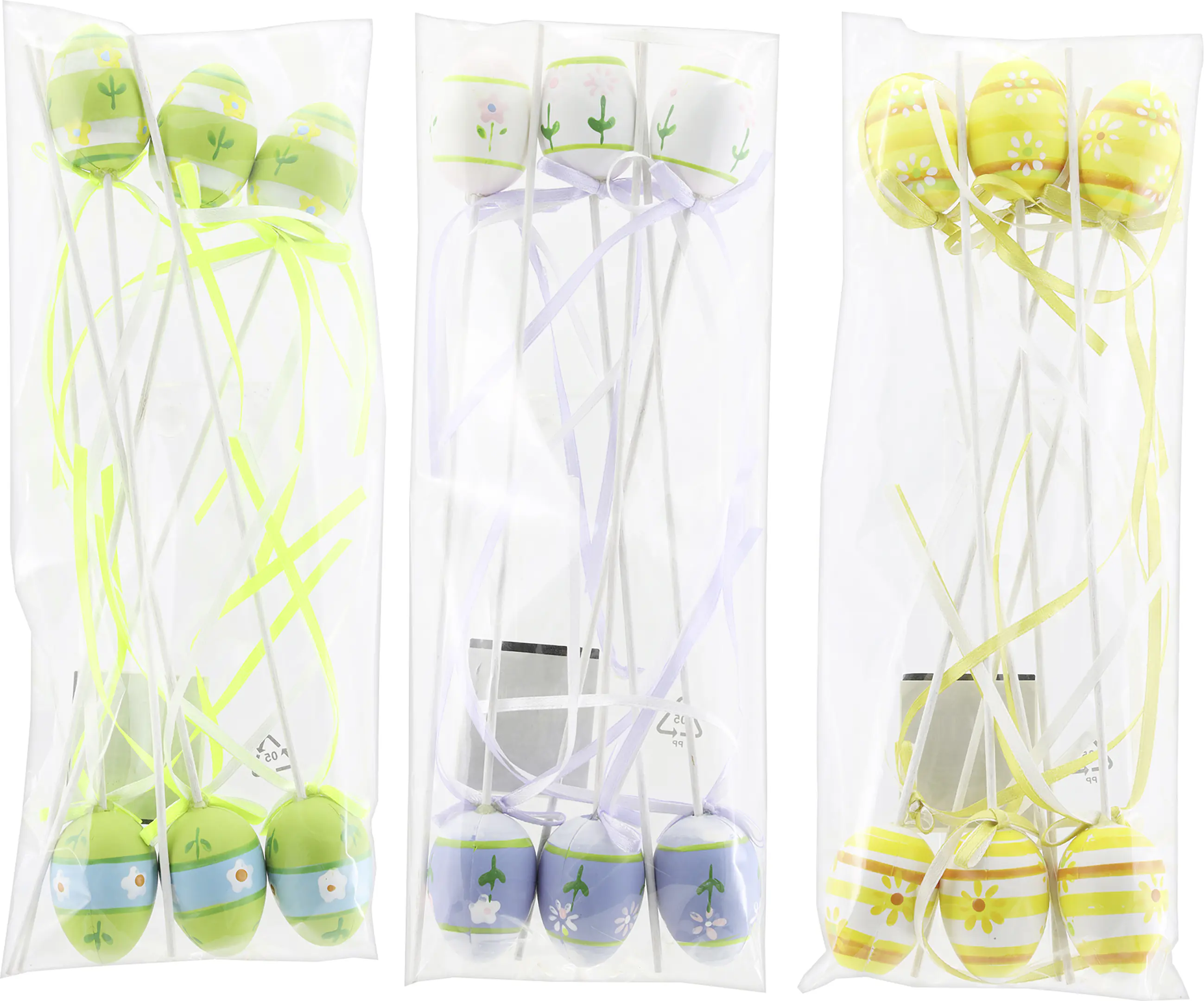 Osterstecker Eier 21 x 4 cm 6 Stück bunt