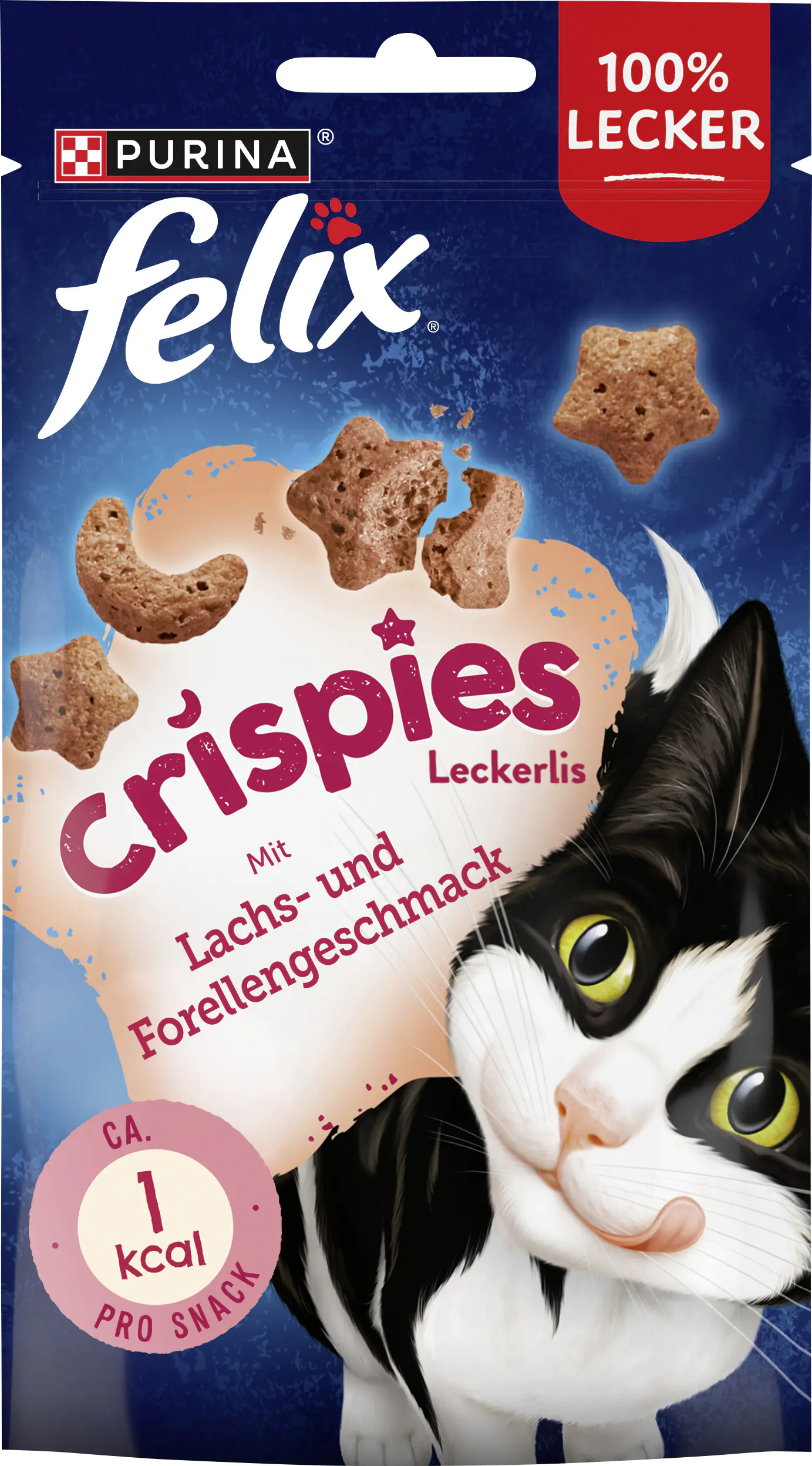 Felix Crispies Katzensnack Lachs und Forelle 45g Felix Crispies Katzensnack Lachs und Forelle 45g